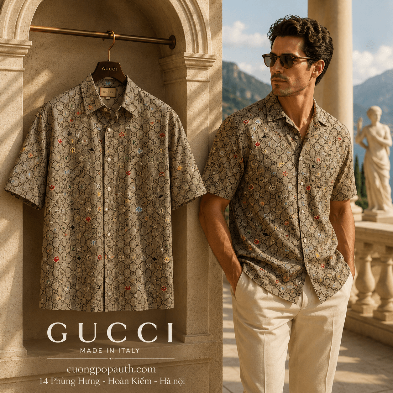 SƠ MI GUCCI NHIỀU HOẠ TIẾT 782499 ZAQD8 2270