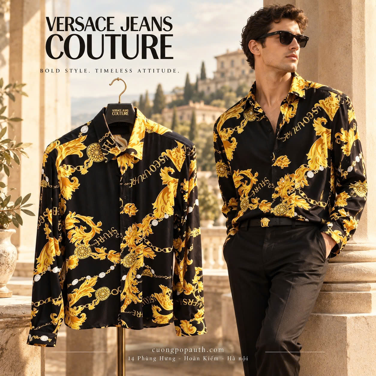 SƠ MI VERSACE JEAN COUTURE K1829