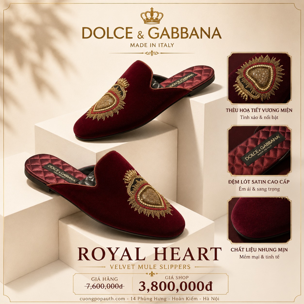 SỤC DOLCE BÃ TRẦU THÊU VƯƠNG MIỆN A80128