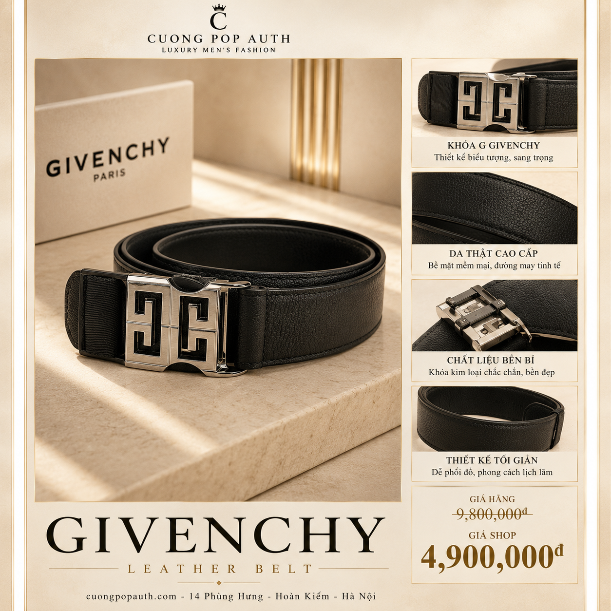 THĂT LƯNG GIVENCHY BK4054K154001