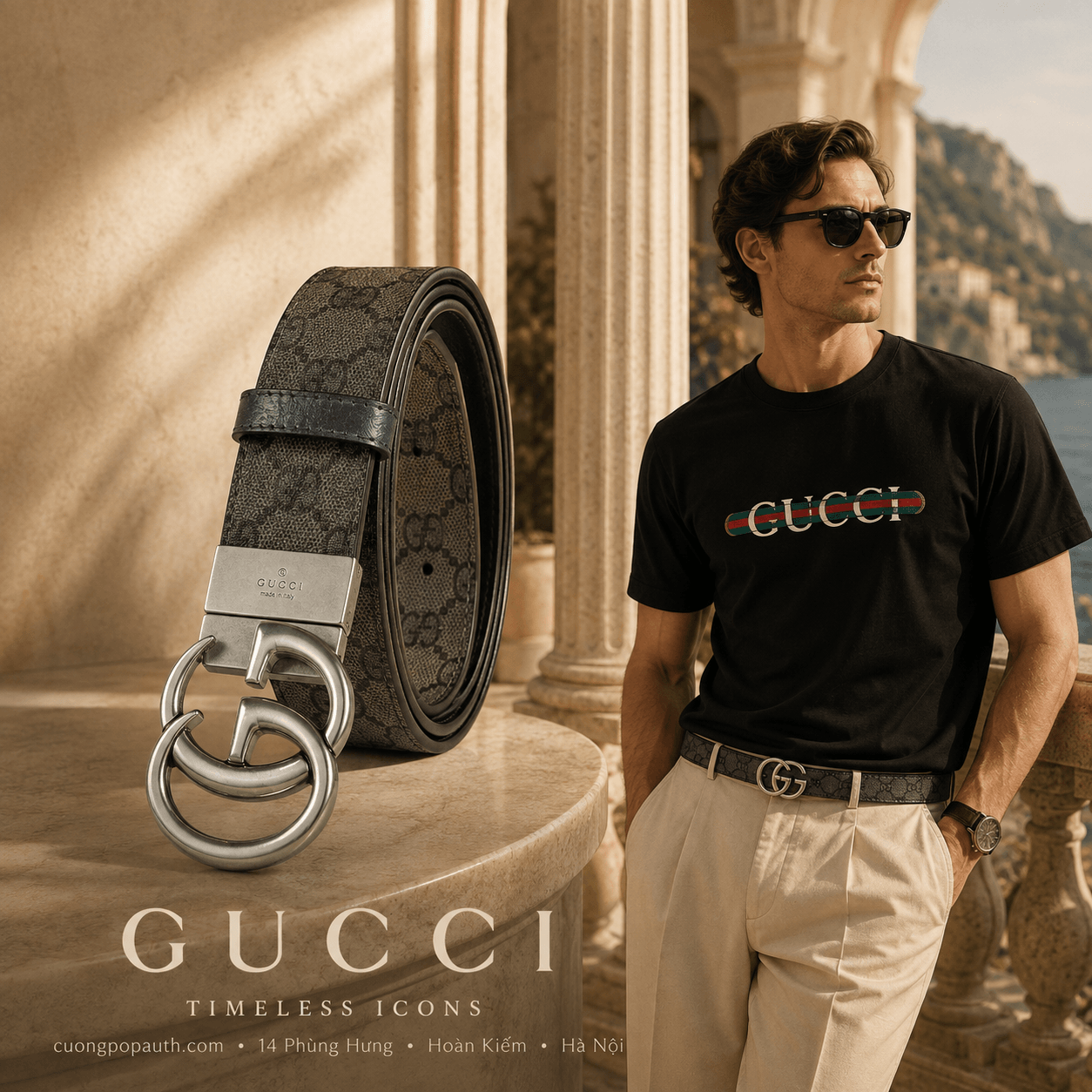 THẮT LƯNG GUCCI 2 MẶT 627055 UULBN 1244