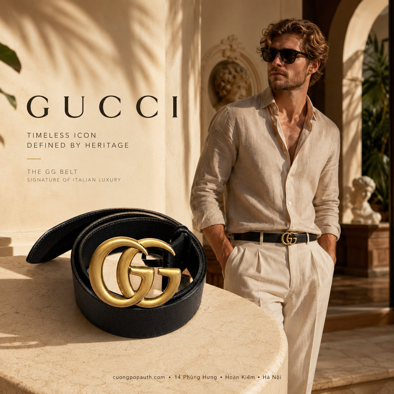 THẮT LƯNG GUCCI LIKE NEW LD36