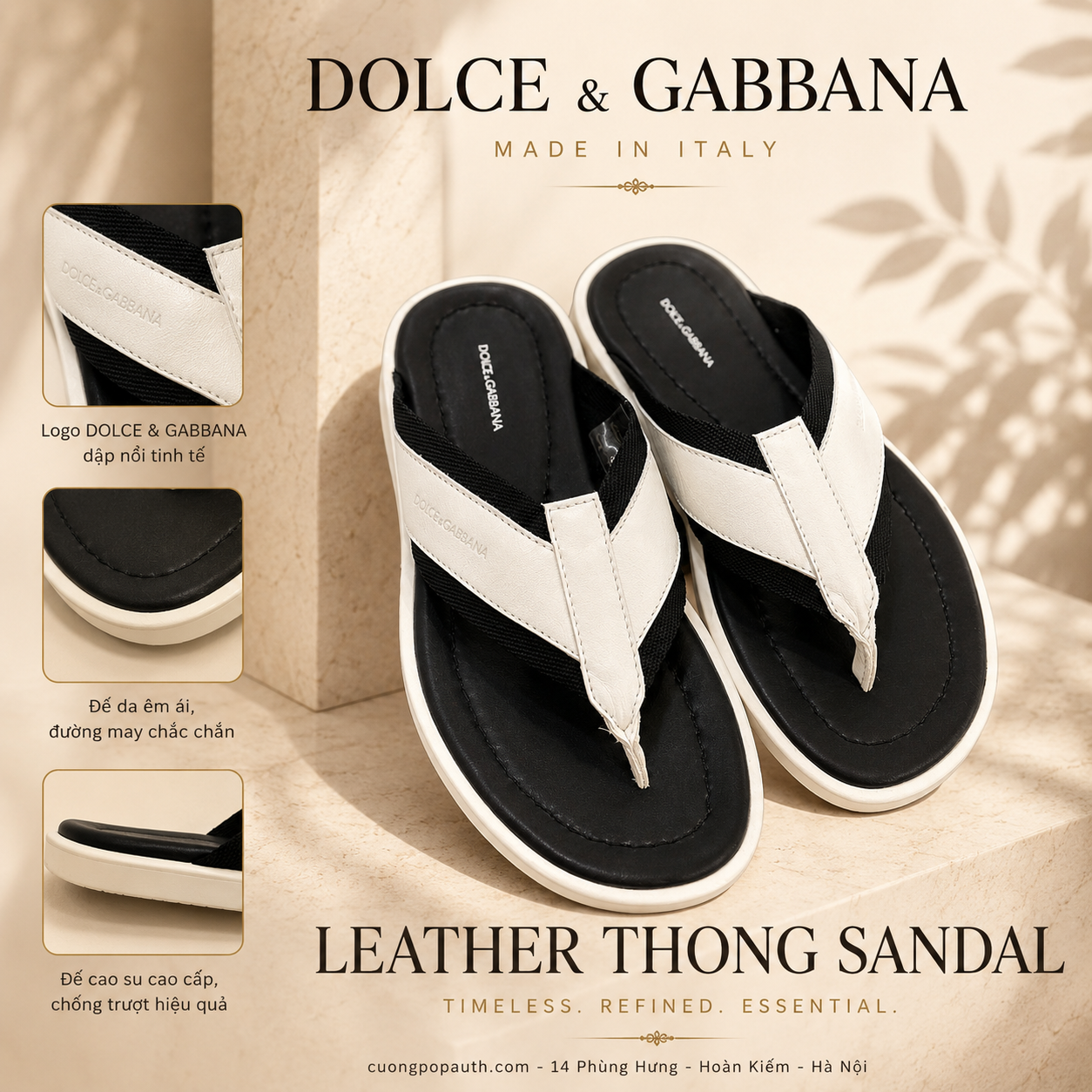 TÔNG DOLCE ĐEN QUAI TRẮNG CS0925AP47289690