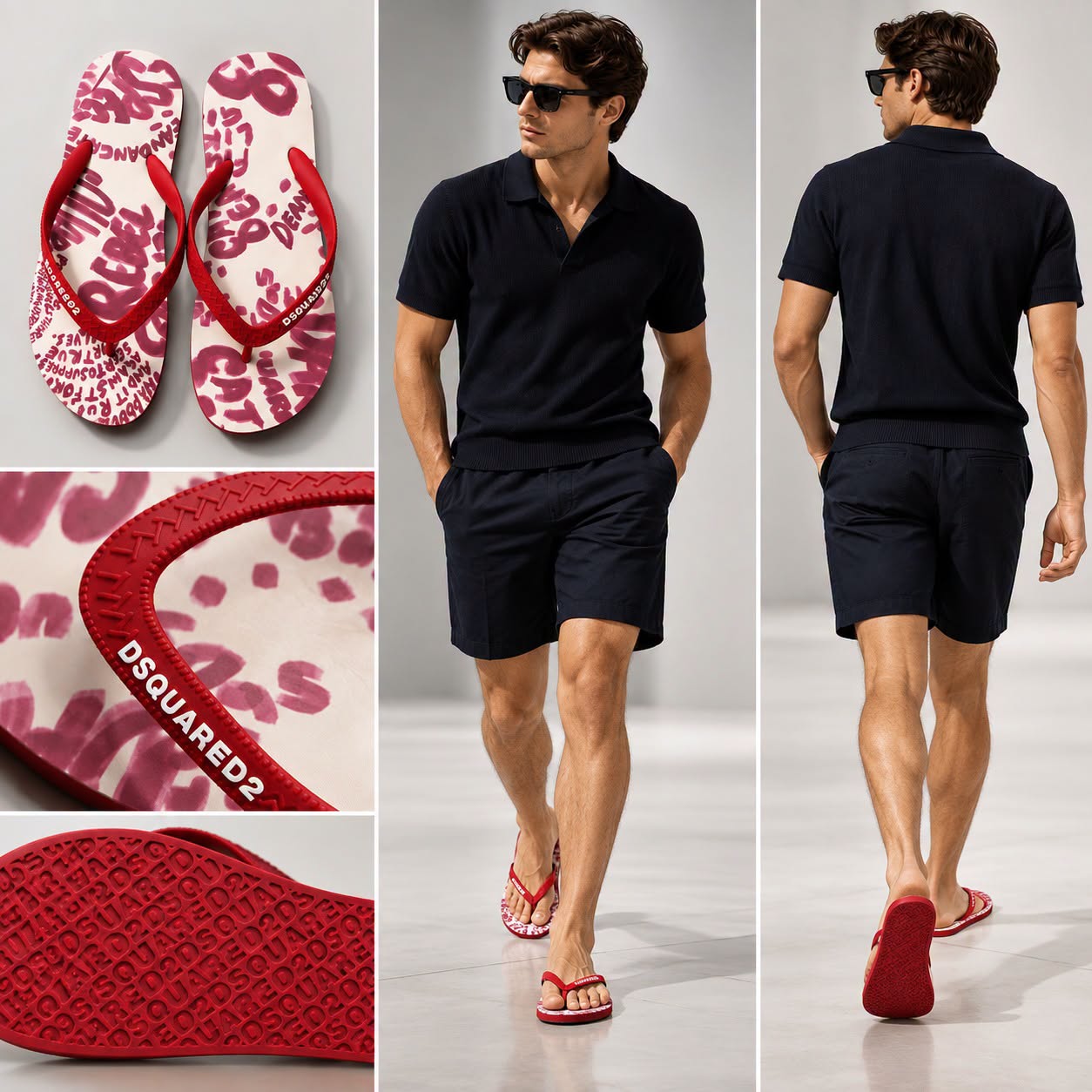 TÔNG DSQUARED2 QUAI ĐỎ NHIỀU CHỮ FFW0001 17208751 M4236