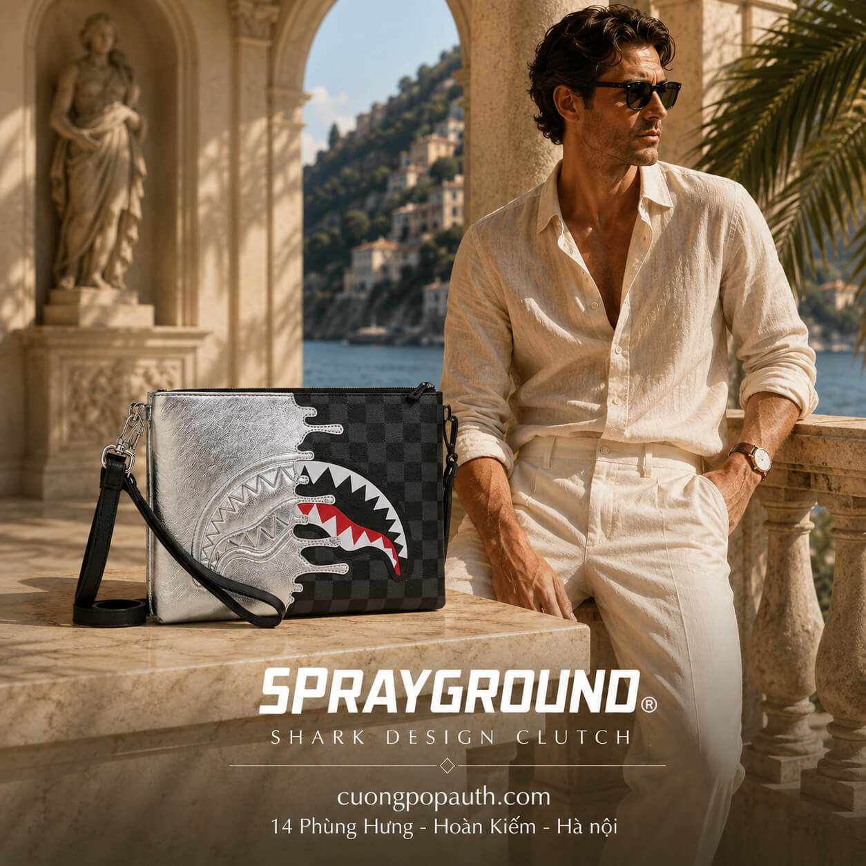 TÚI/CLUTCH SPRAYGROUND CHROME SPECTRE CROSSOVER