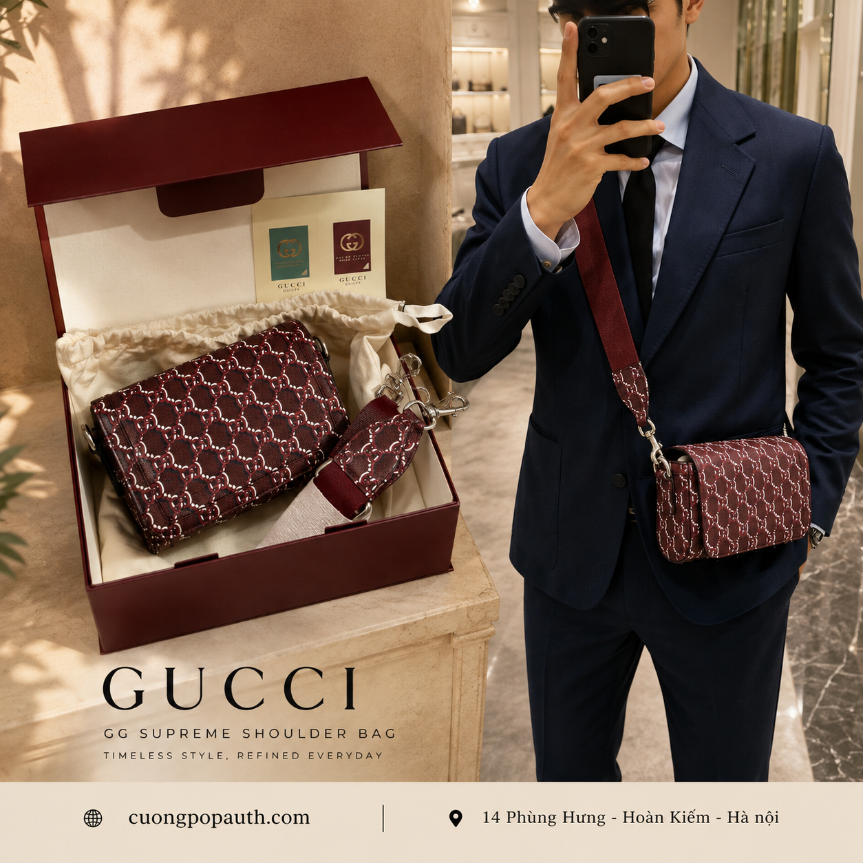 TÚI GUCCI CROSS BODYBAG MONO T326