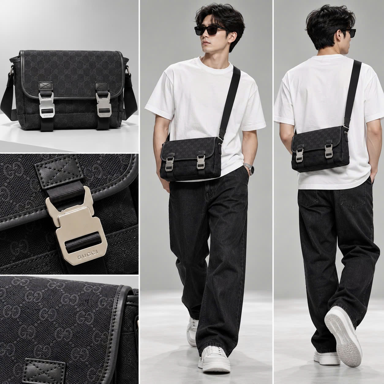 TÚI GUCCI ĐEN VÂN K2322159992