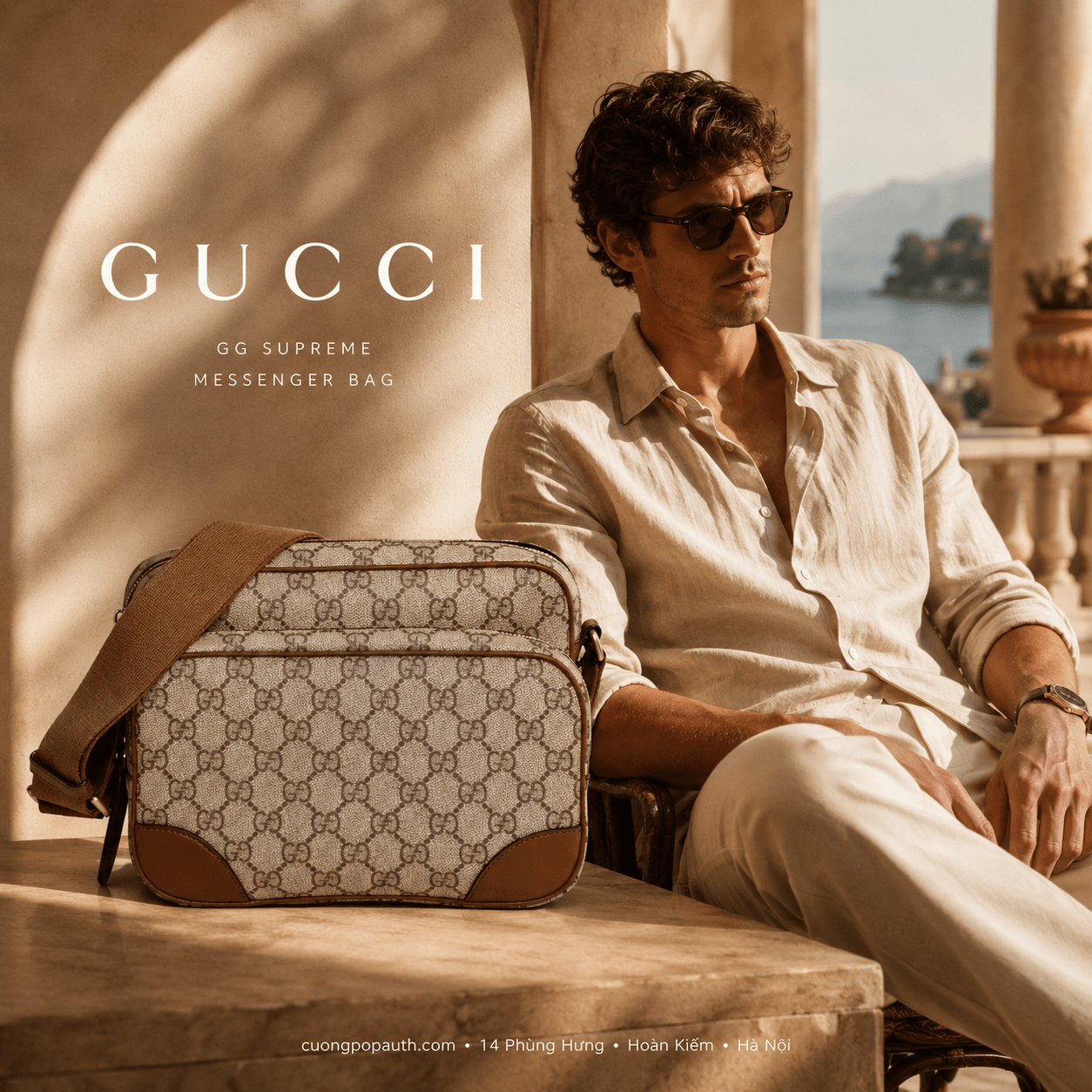 TÚI GUCCI GG EMBOSSED SUPER MINI BAG 'BEIGE' 7895BAC7397AAFGS