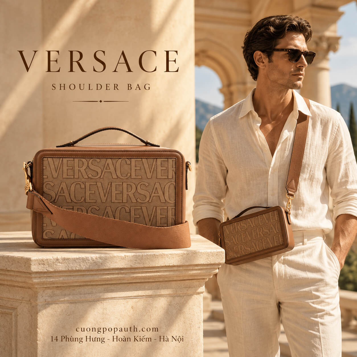 TÚI VERSACE HỌA TIẾT CHỮ 10017691A07951_2N24V