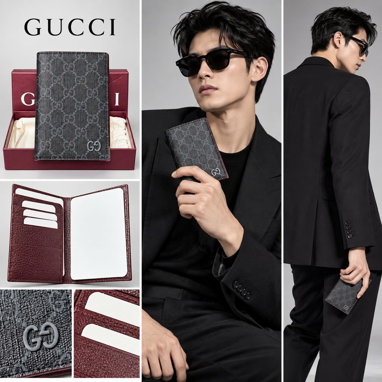 VÍ GUCCI PASSPORT ĐEN L4489322