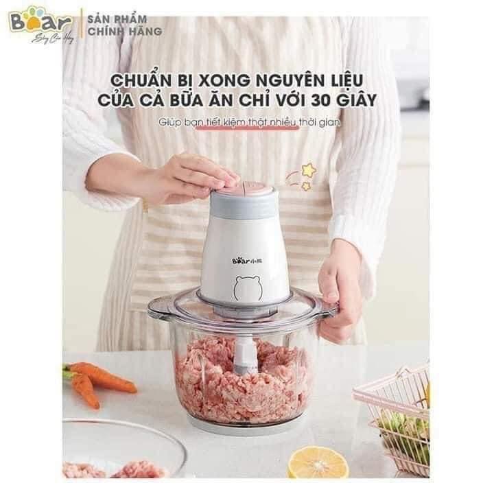 Máy xay thịt Bear 2L QSJ - B02Q1 ( cối thủy tinh )