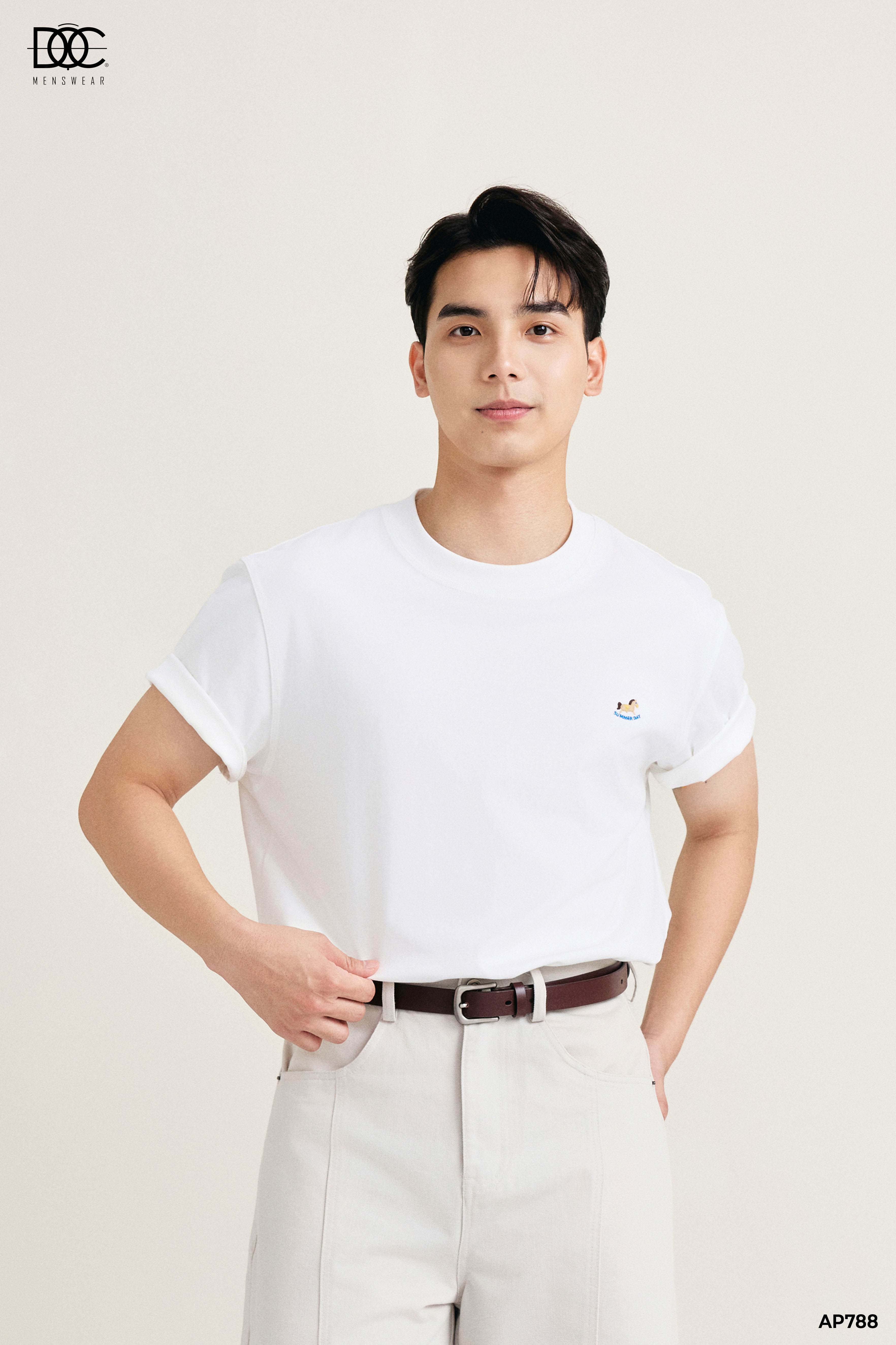 Áo phông cotton thêu hình ngựa - AP788