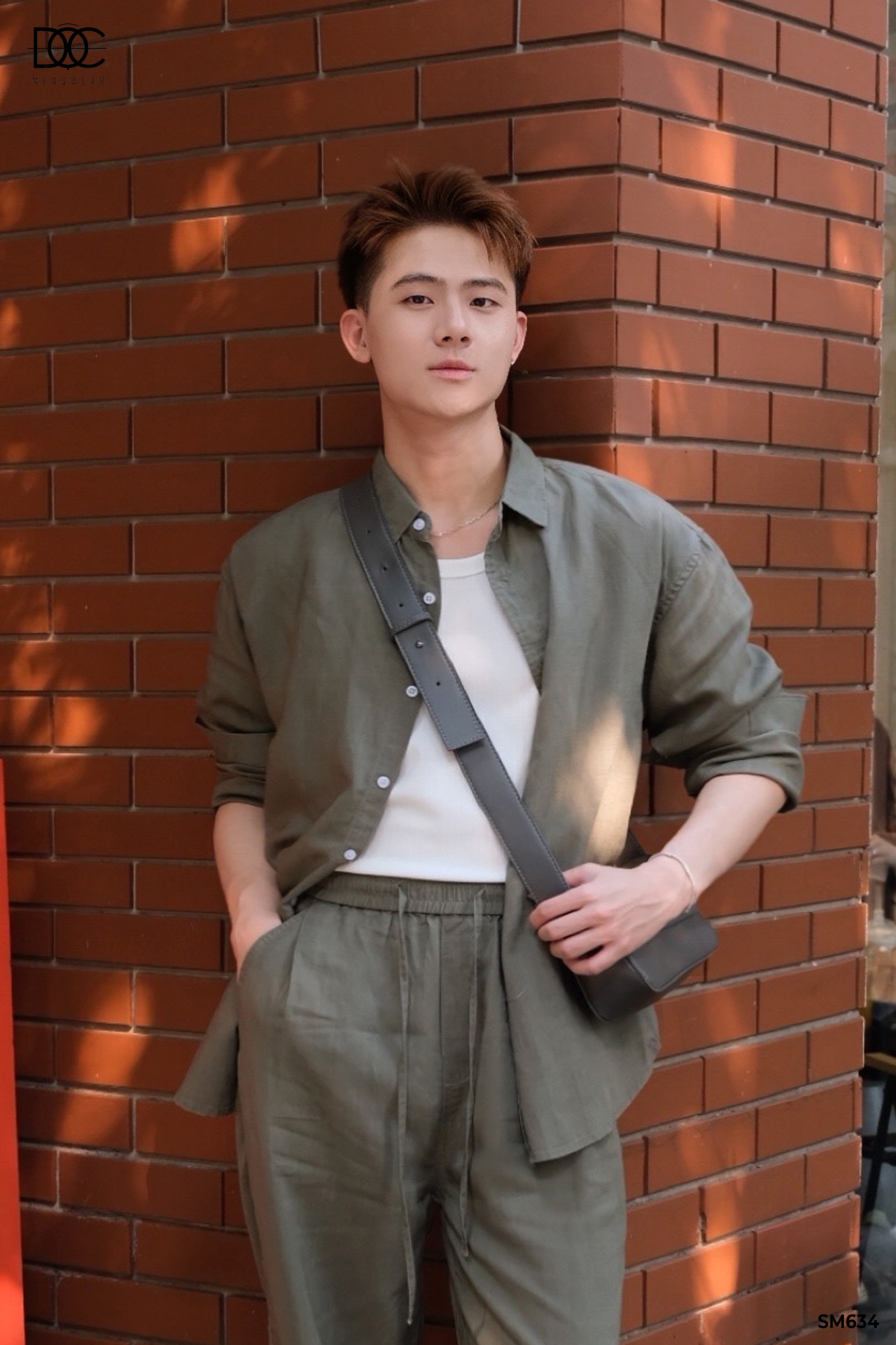 Áo sơ mi linen basic phom rộng - SM634