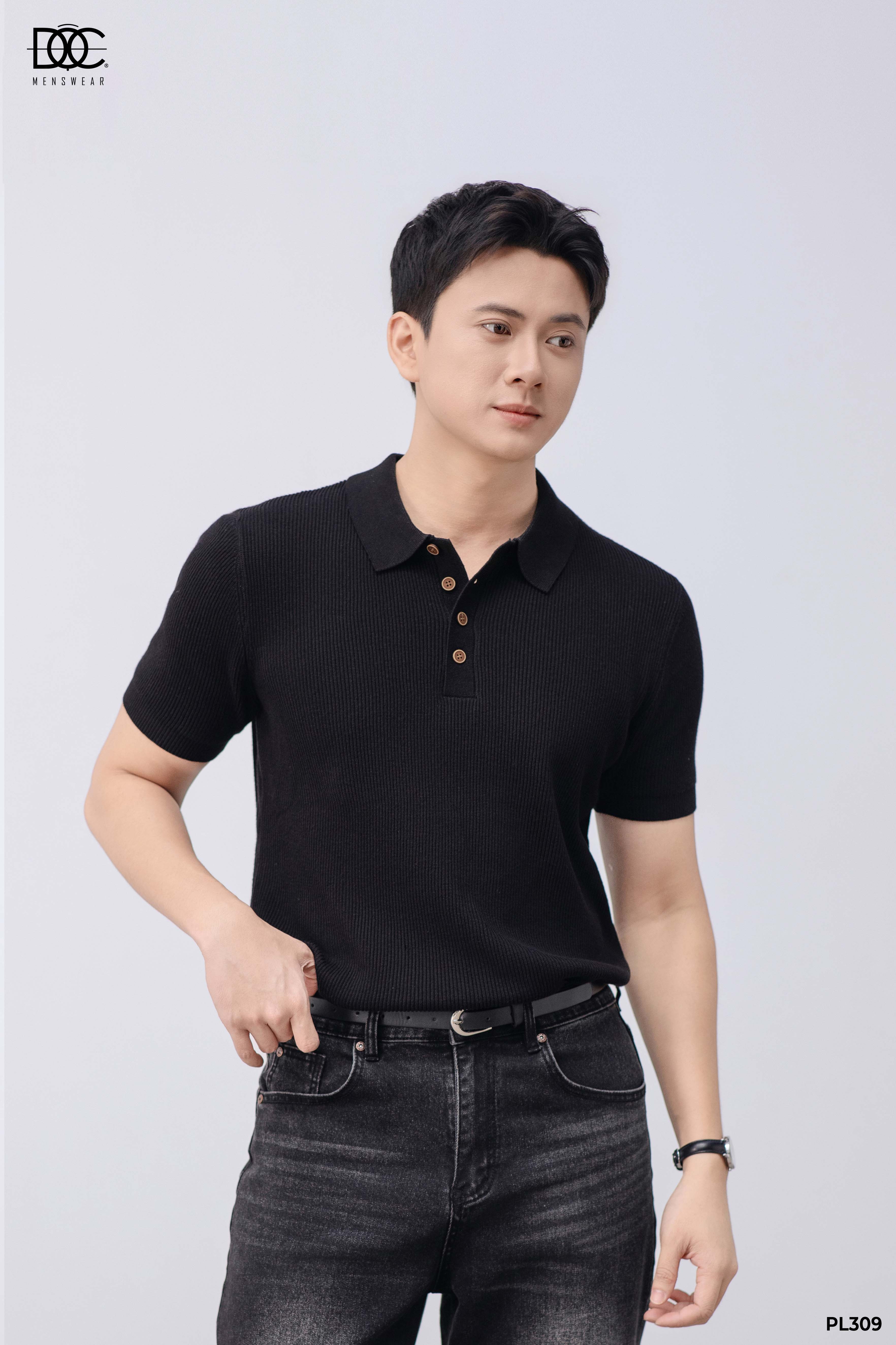 Áo polo mongtoghi dệt vân tăm - PL309