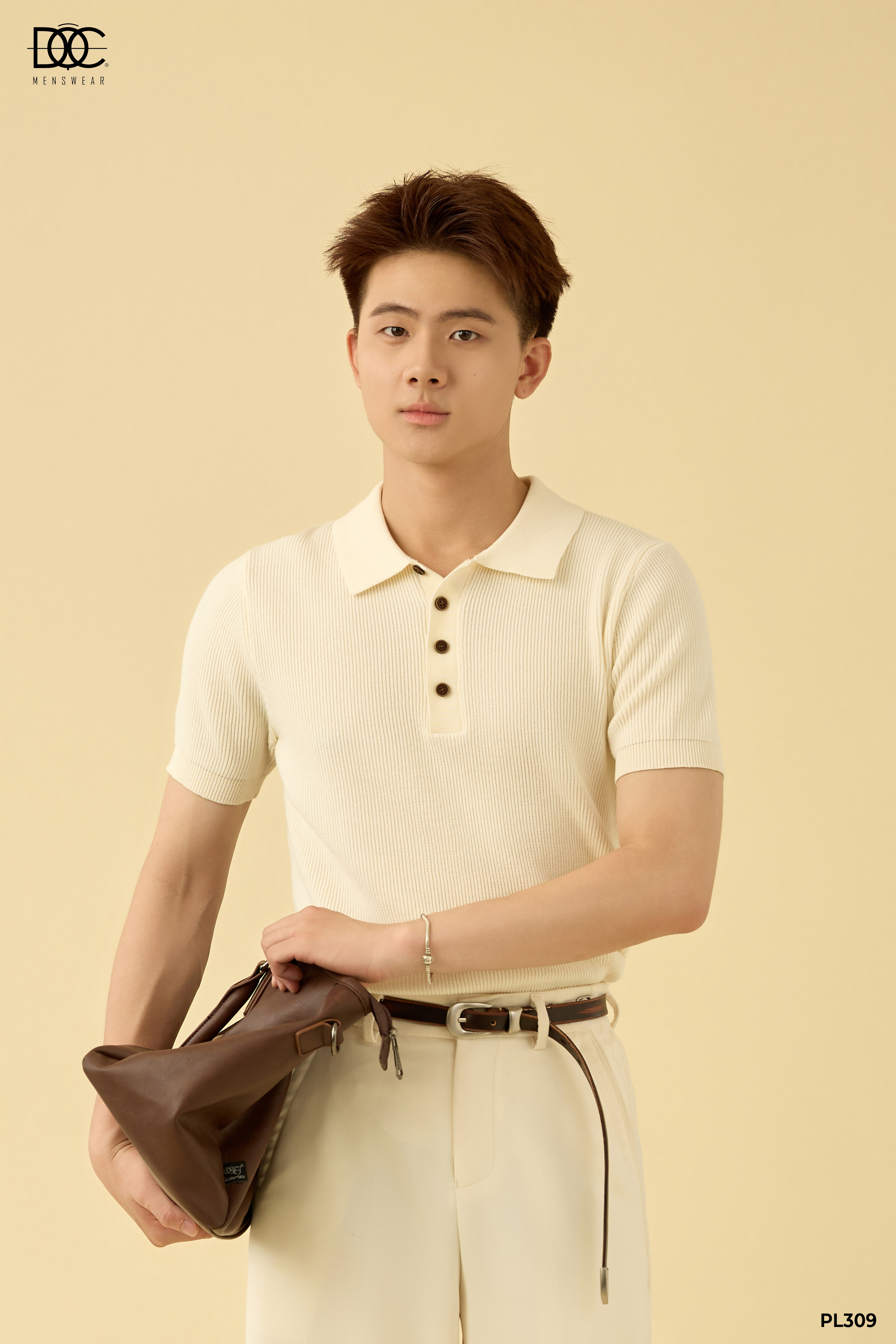 Áo polo mongtoghi dệt vân tăm - PL309