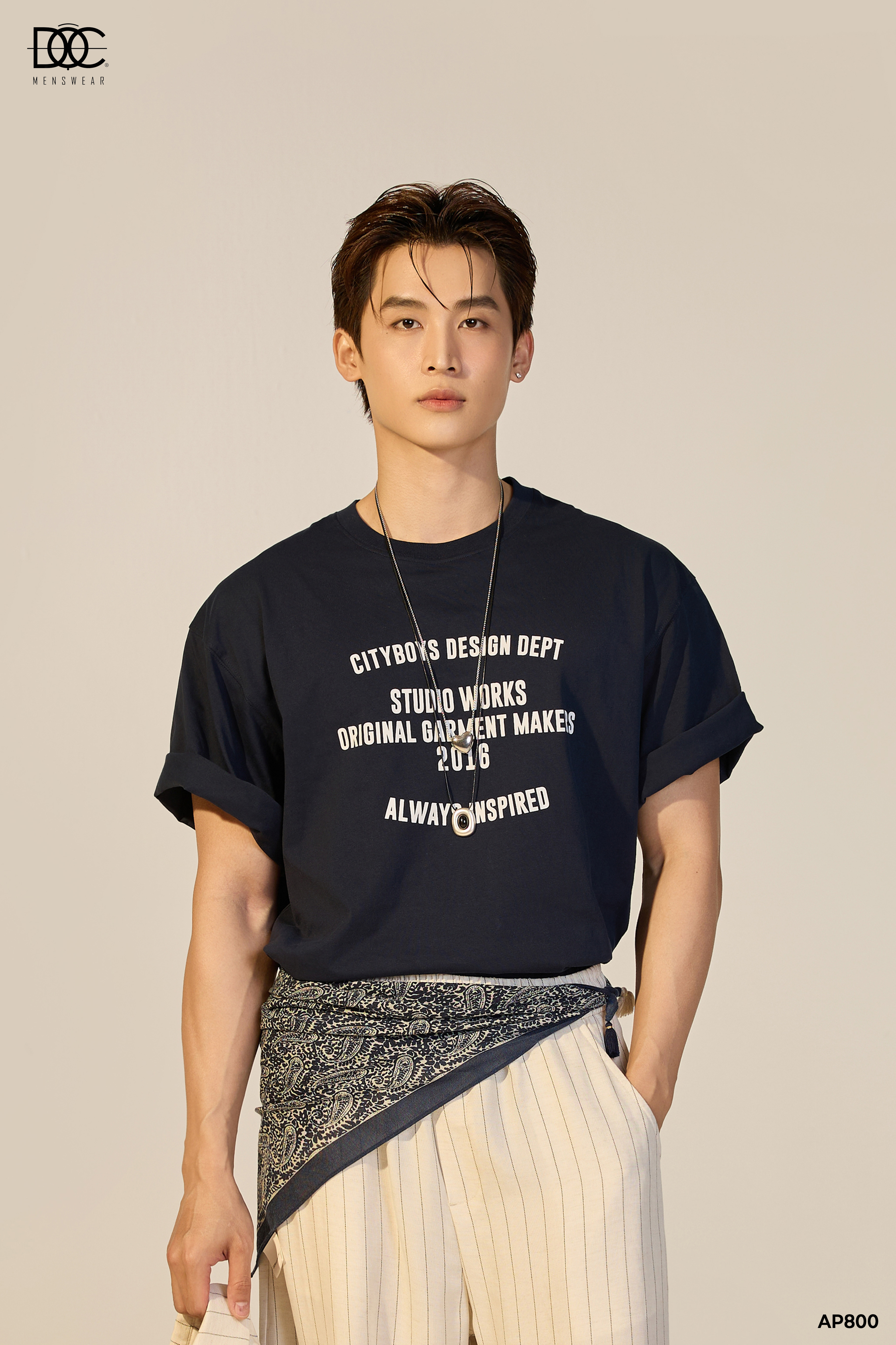 Áo phông cotton oversize in chữ - AP800
