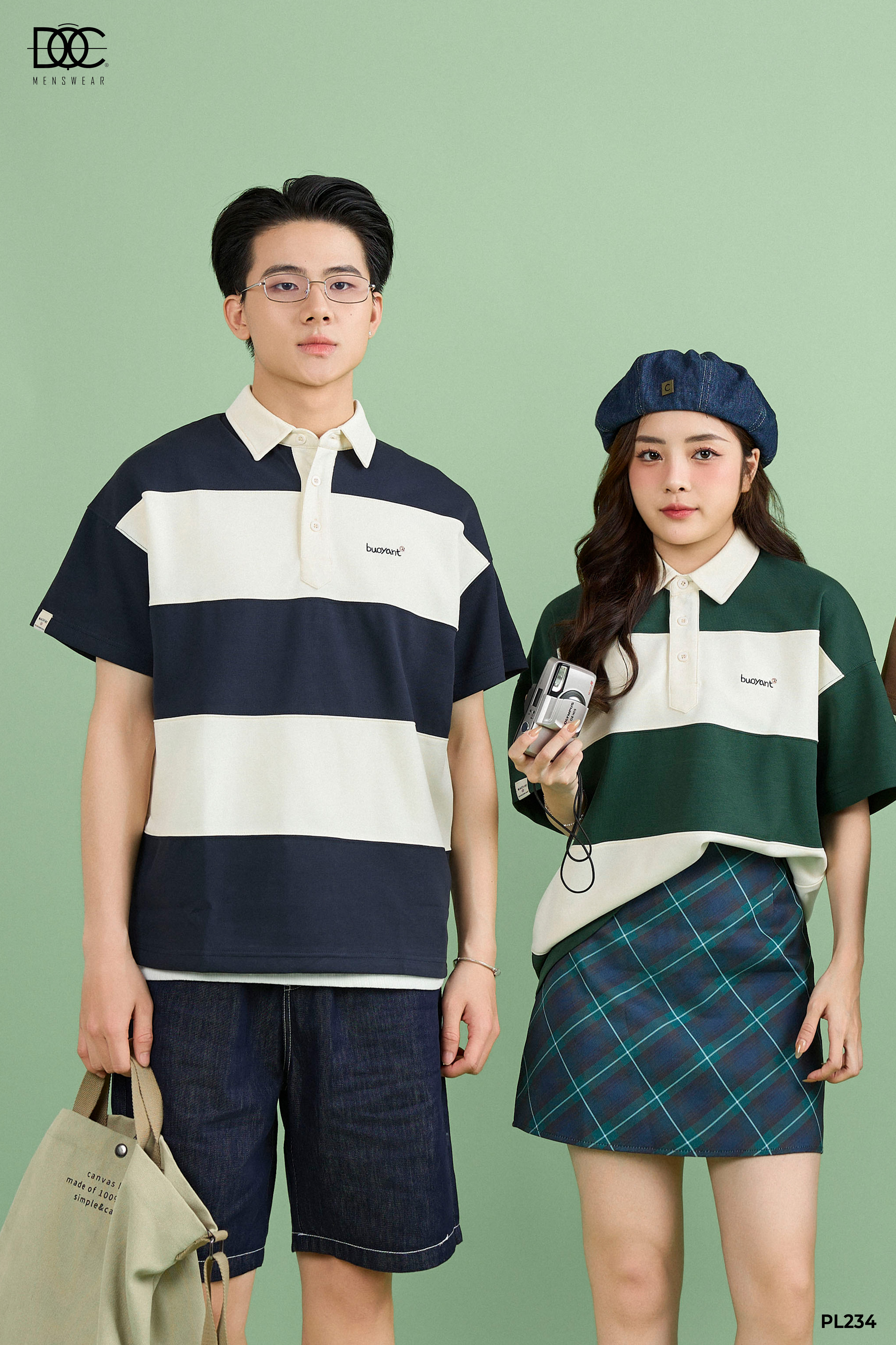 Áo polo kẻ ngang bản lớn - PL234