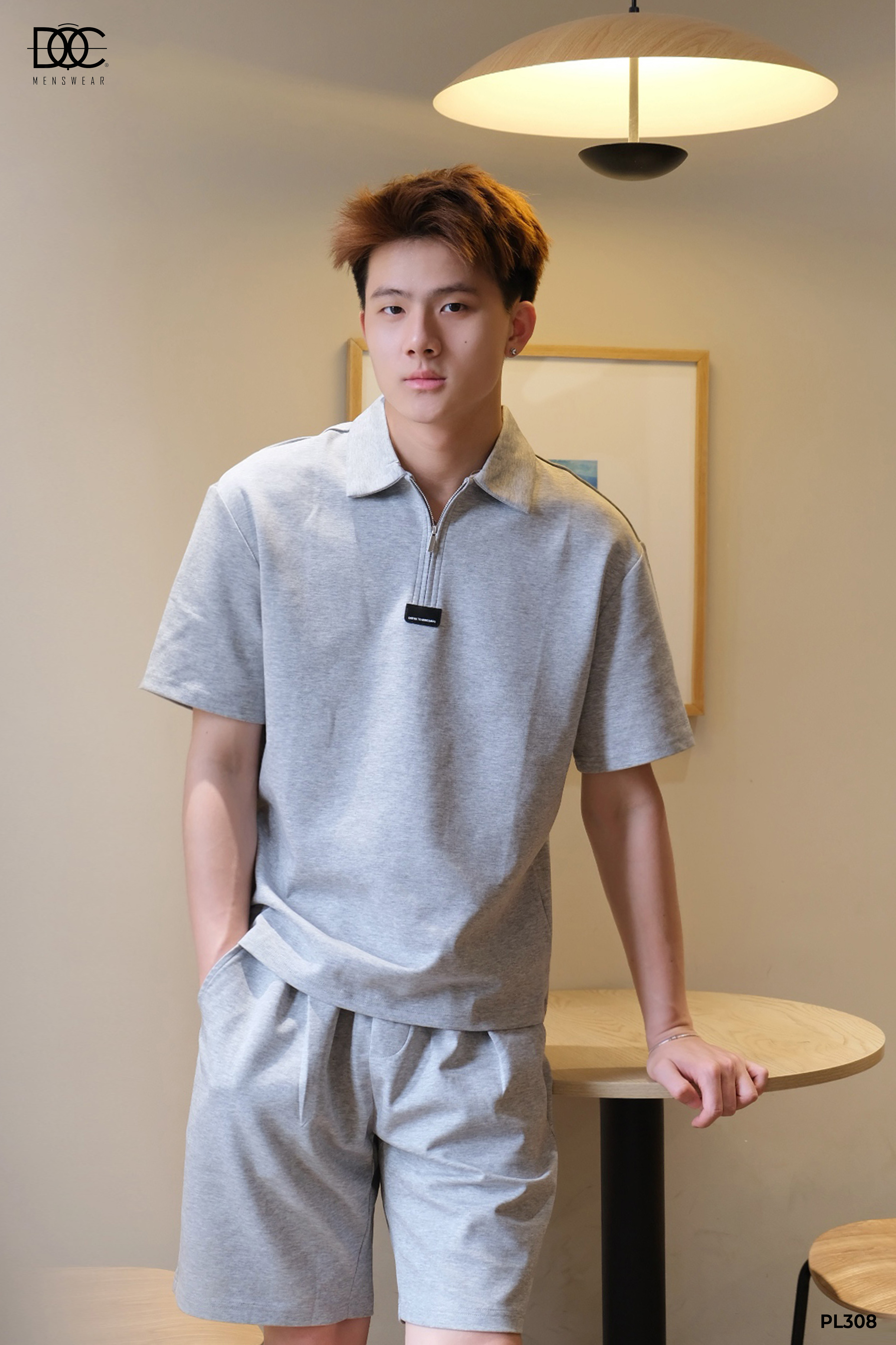 Áo polo cotton cổ khoá zip - PL308