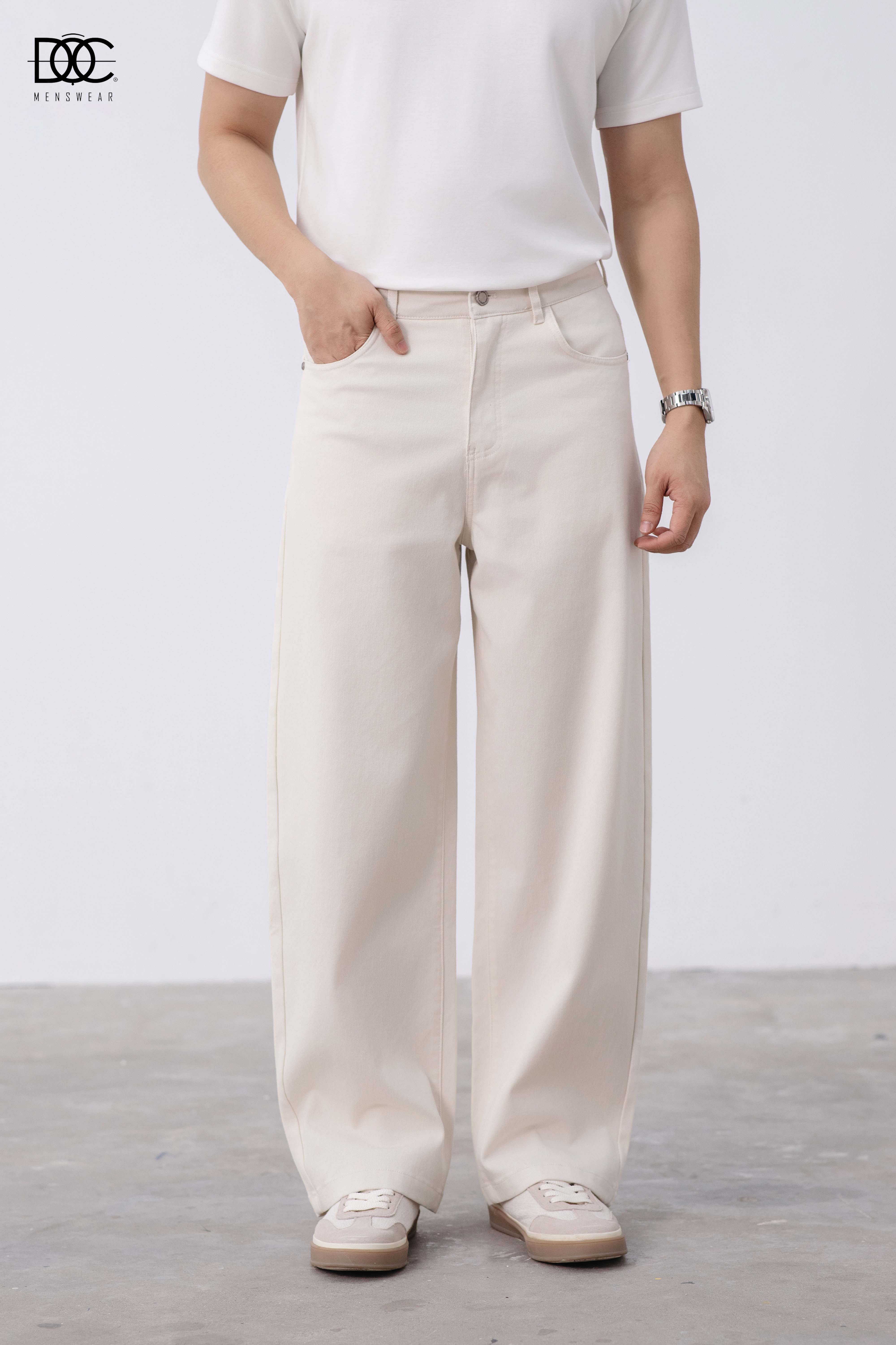 Quần jean ống rộng phủ giày - Q732