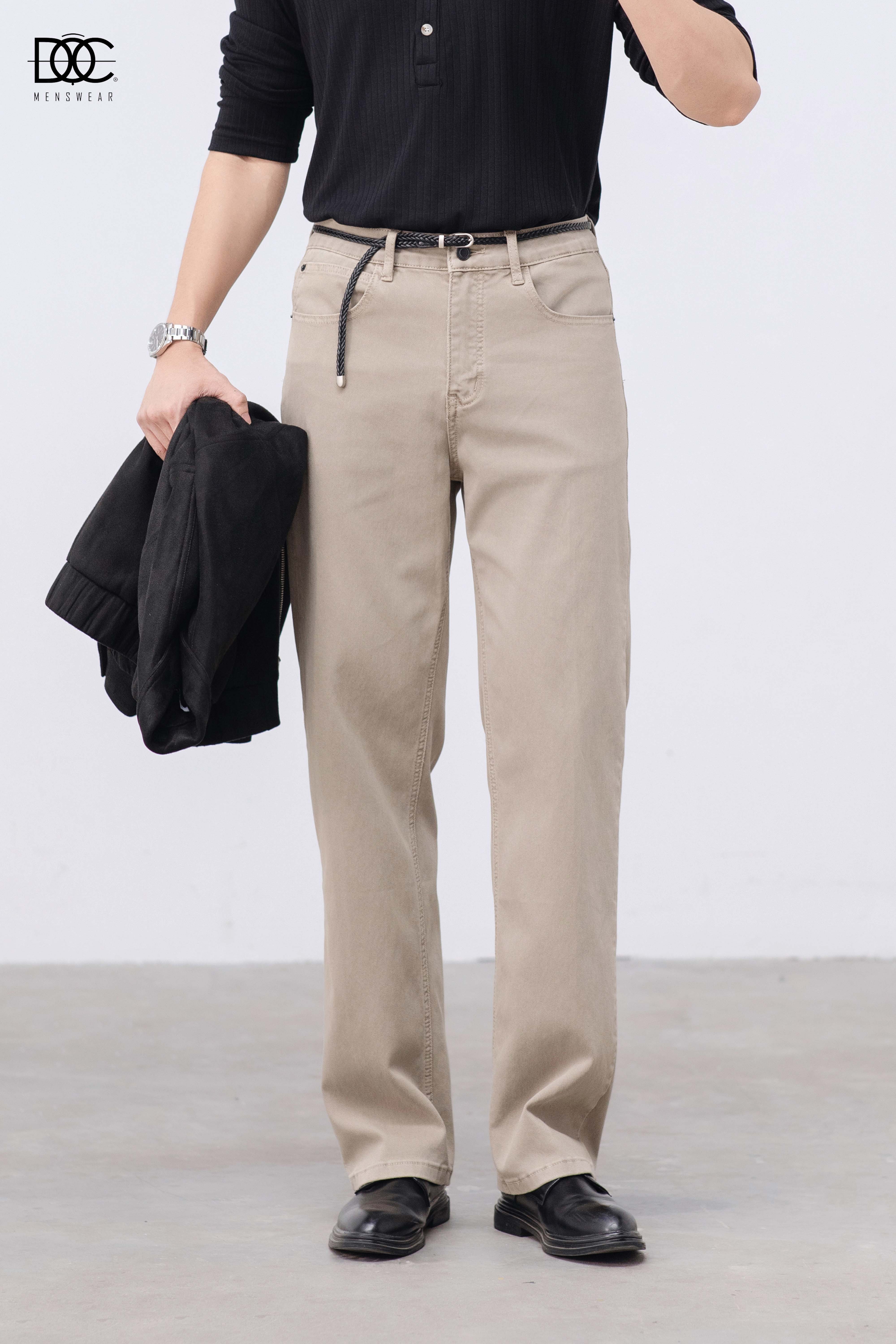 Quần jean ống regular kèm thắt lưng - Q729