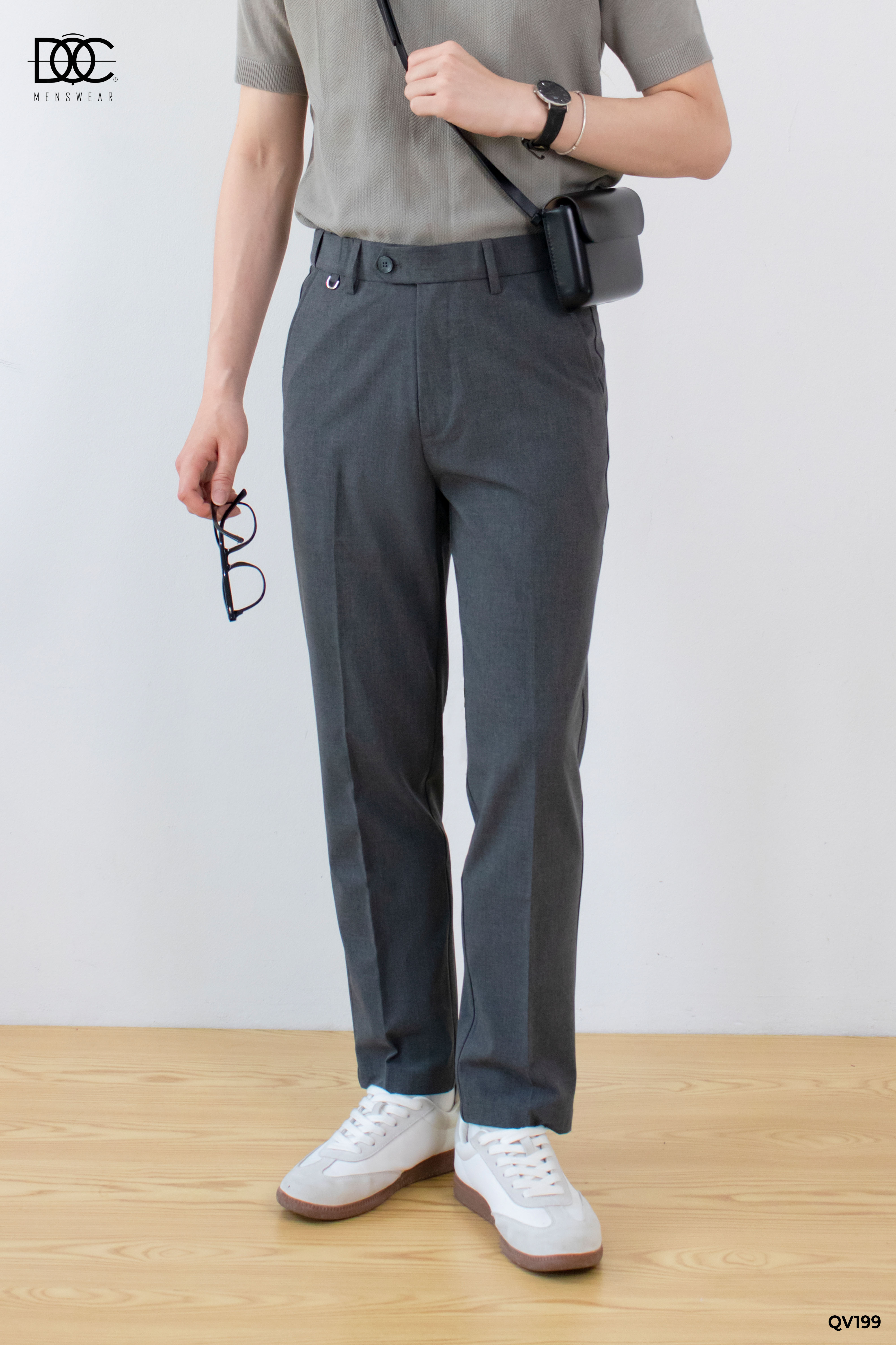 Quần vải ống baggy co giãn nhẹ - QV199