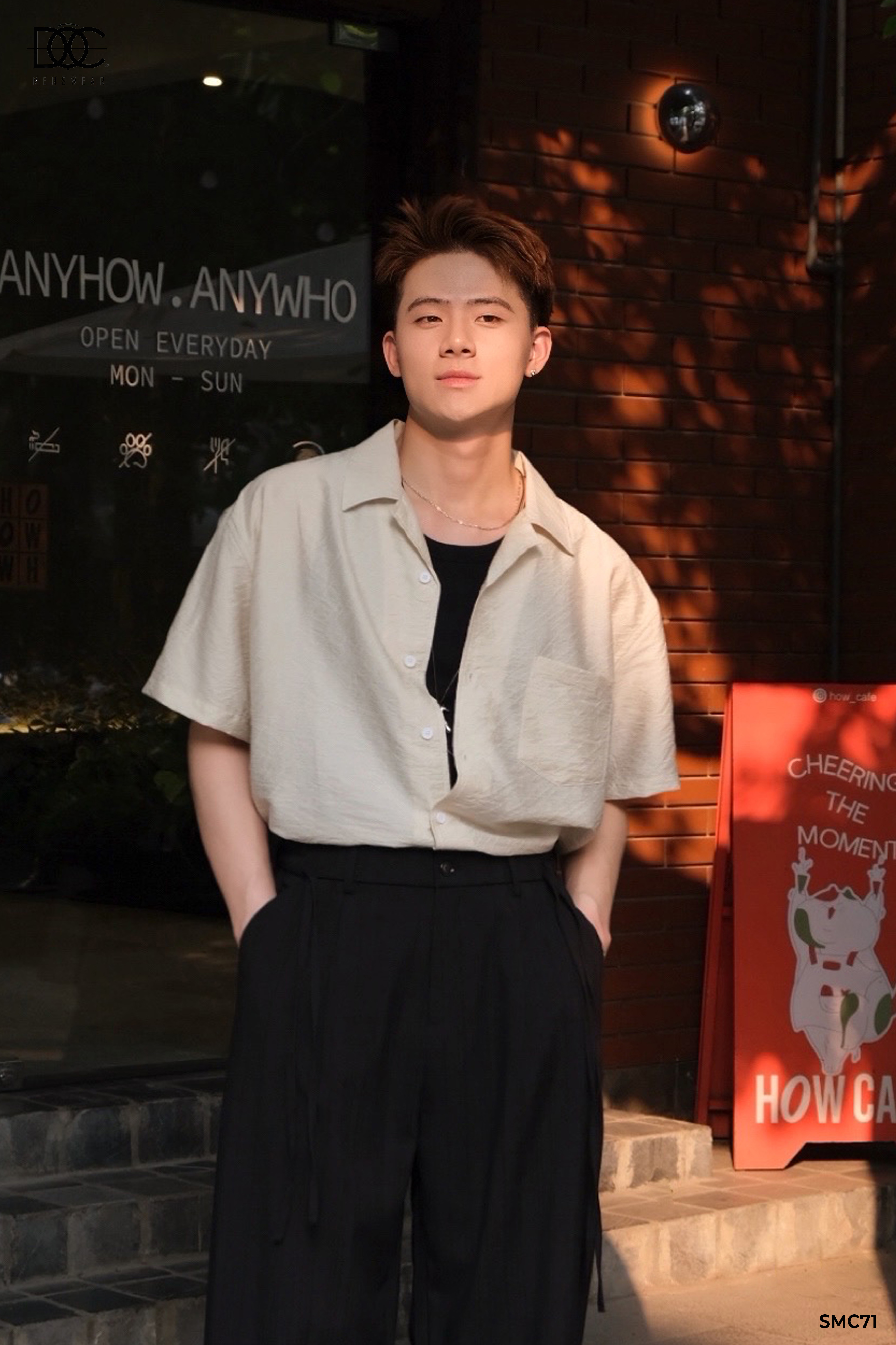 Áo sơ mi cộc tay đũi basic - SMC71