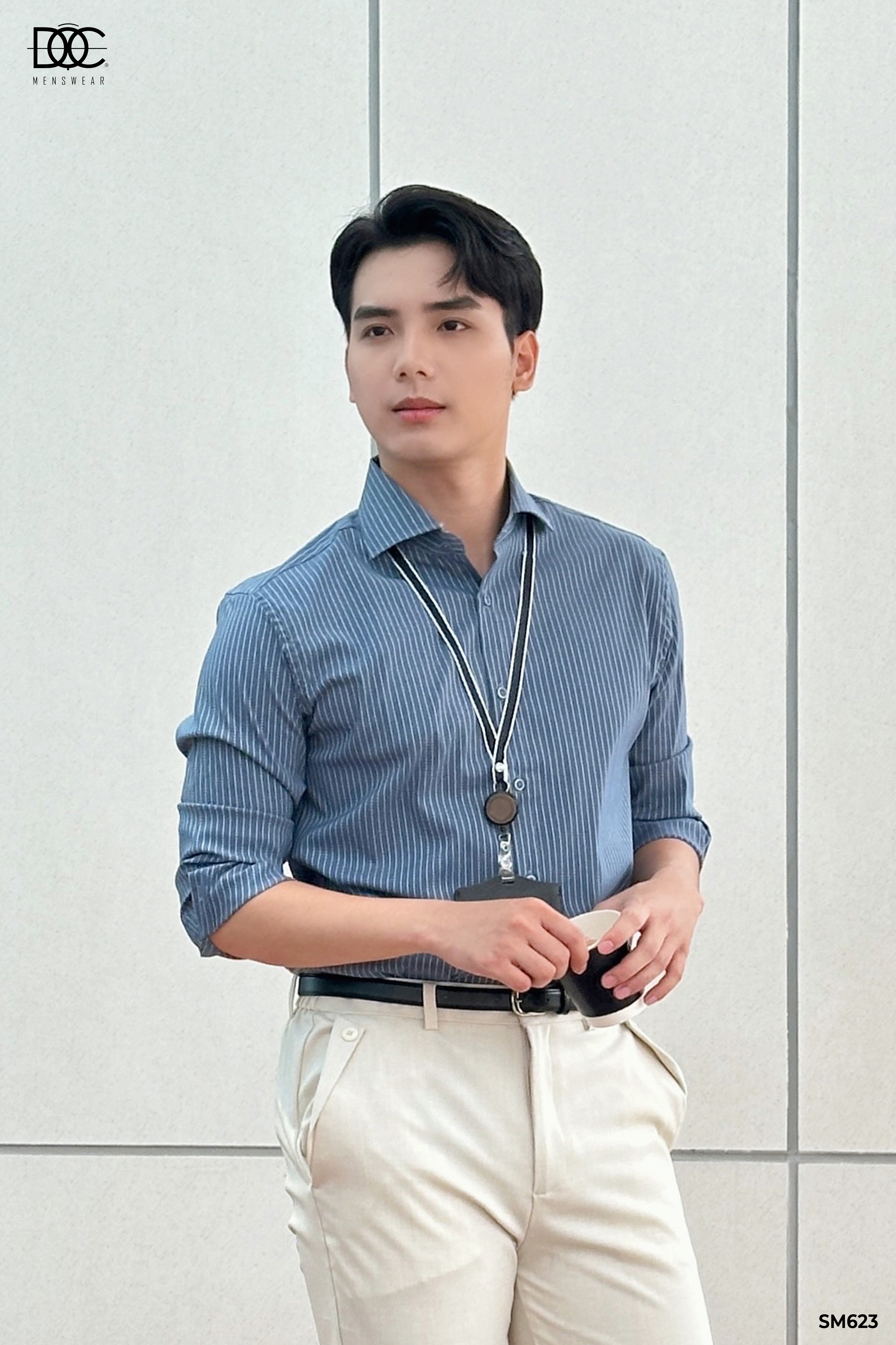Áo sơ mi cotton kẻ dọc thanh lịch - SM623