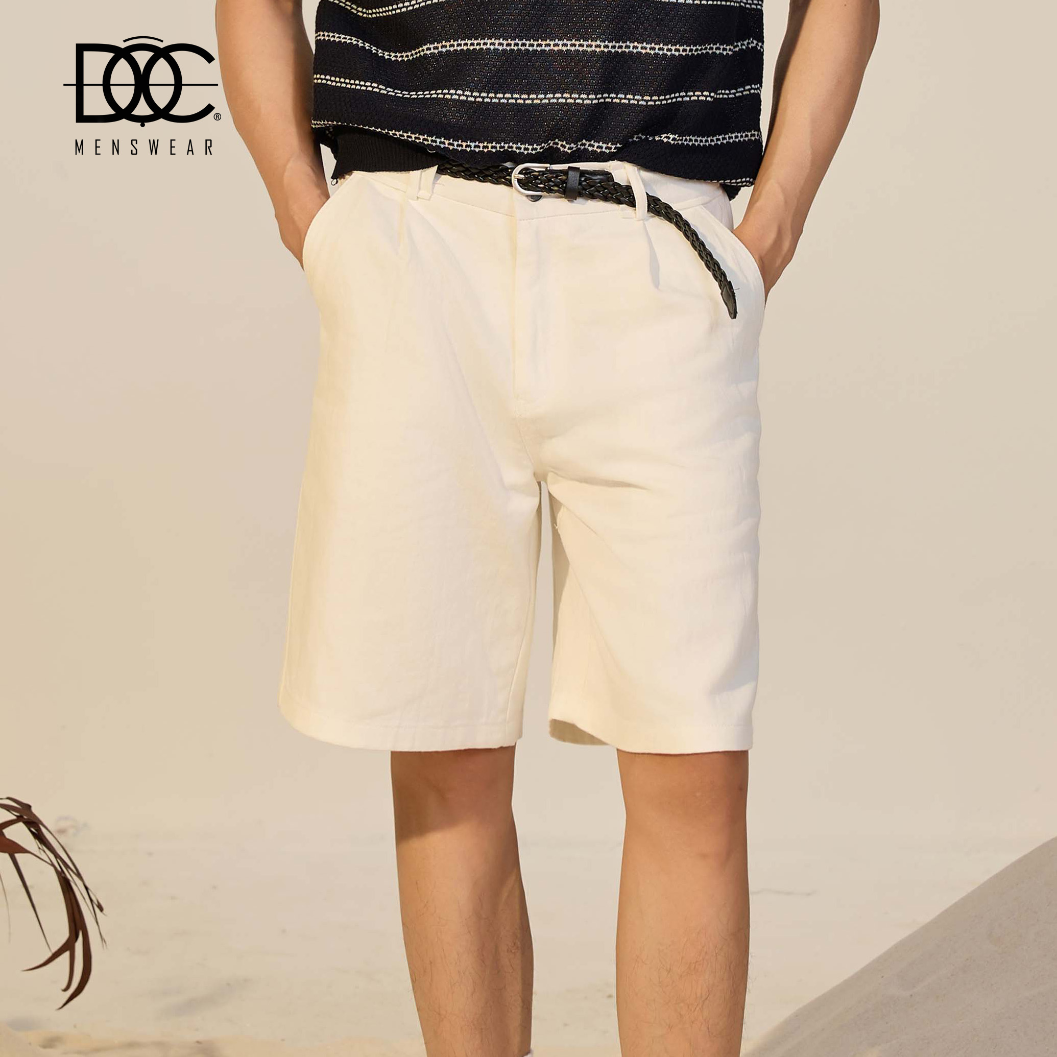 Quần short jean phối dây lưng - QN325