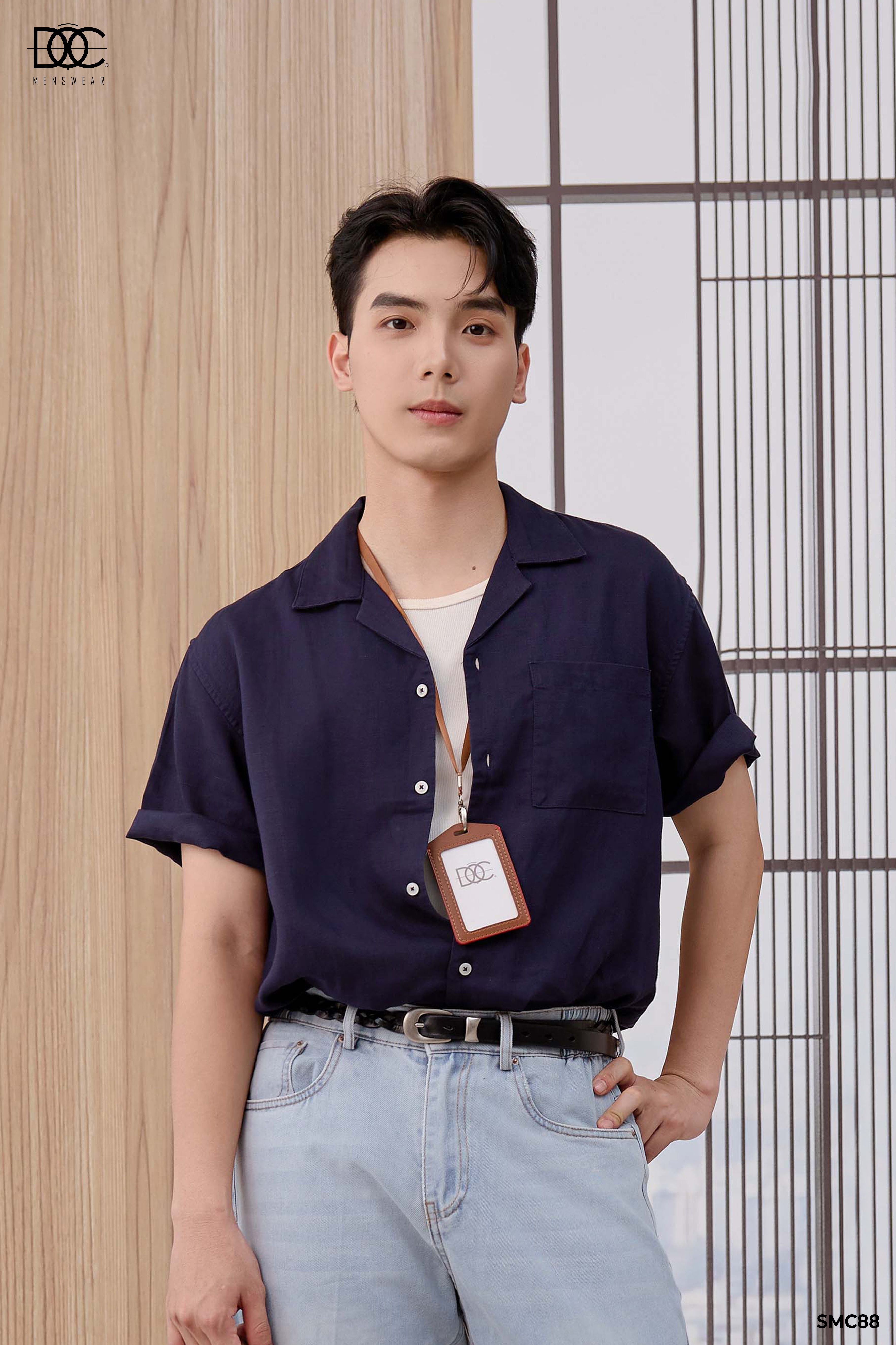 Áo sơ mi cộc tay basic vải tencel - SMC88