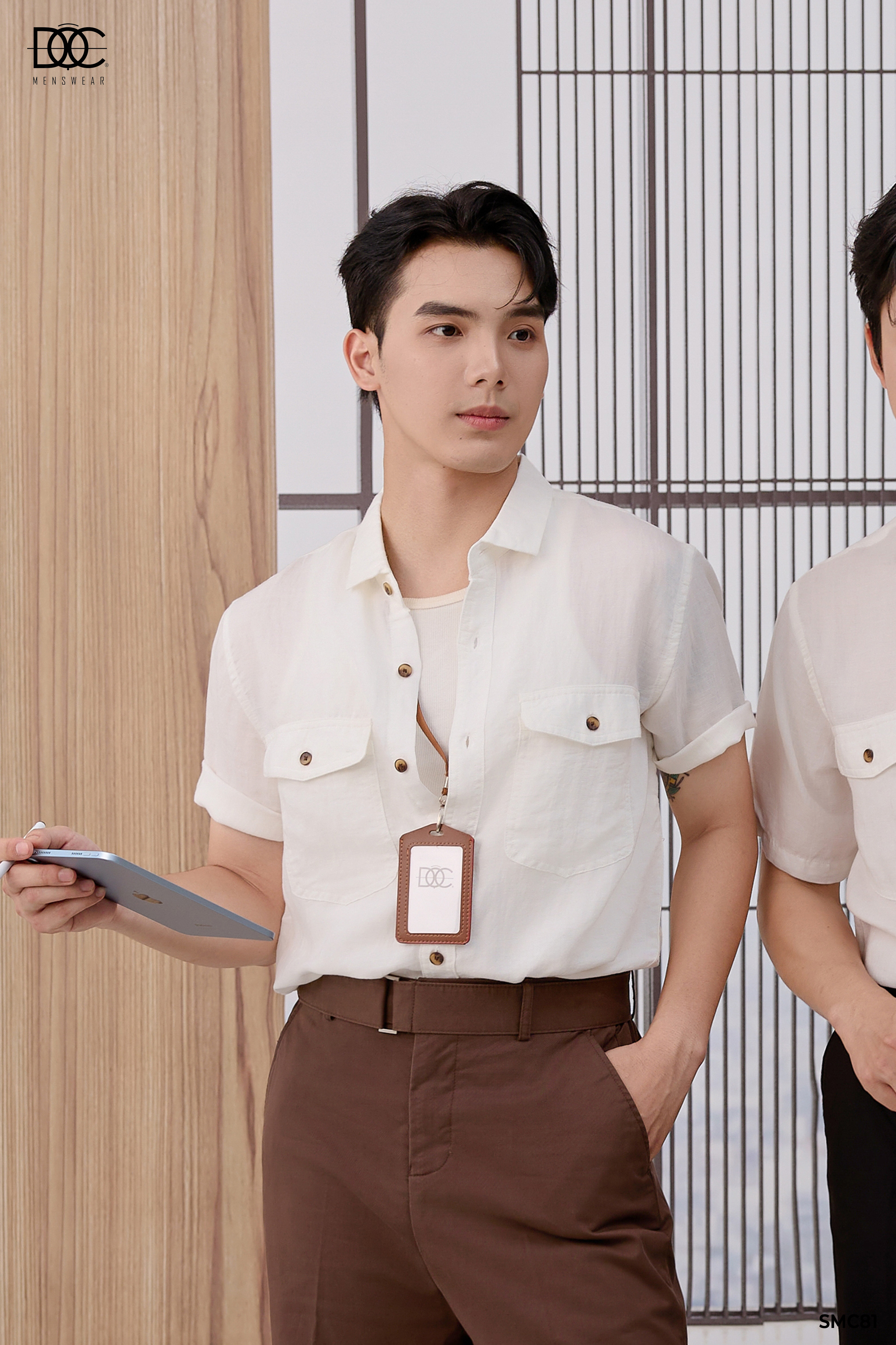 Áo sơ mi cộc tay vải sợi gỗ basic - SMC81