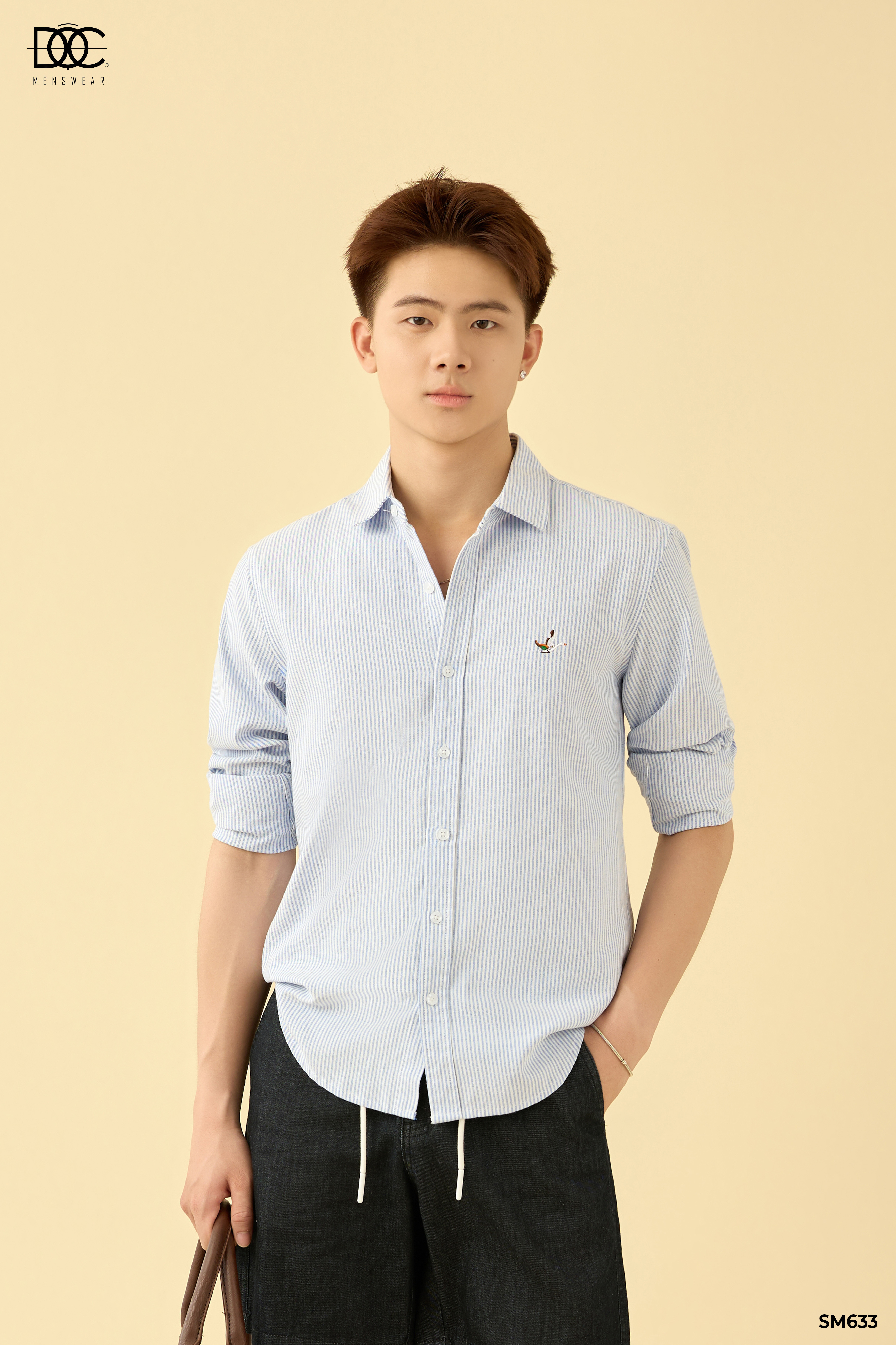Áo sơ mi Oxford kẻ dọc bản nhỏ - SM633