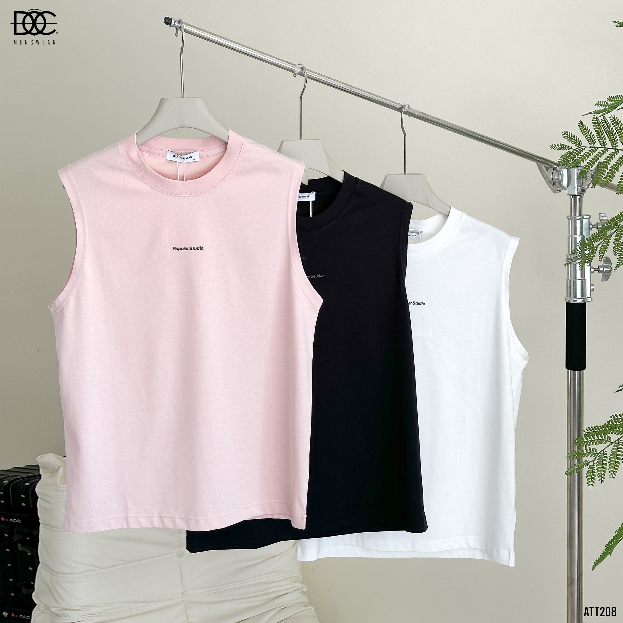 Áo tanktop cotton hình in cao su - ATT208