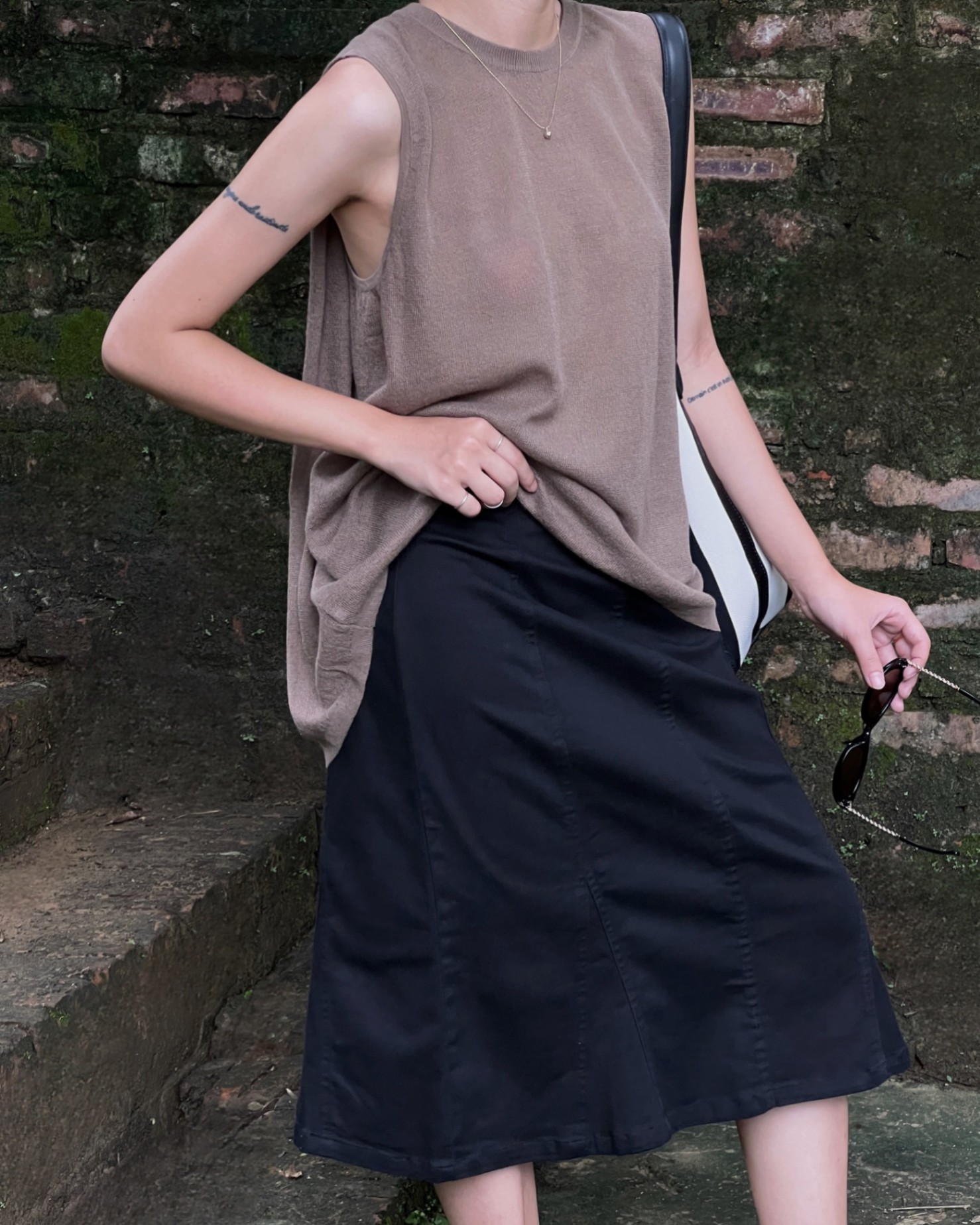 Ariel Khaki SKirt