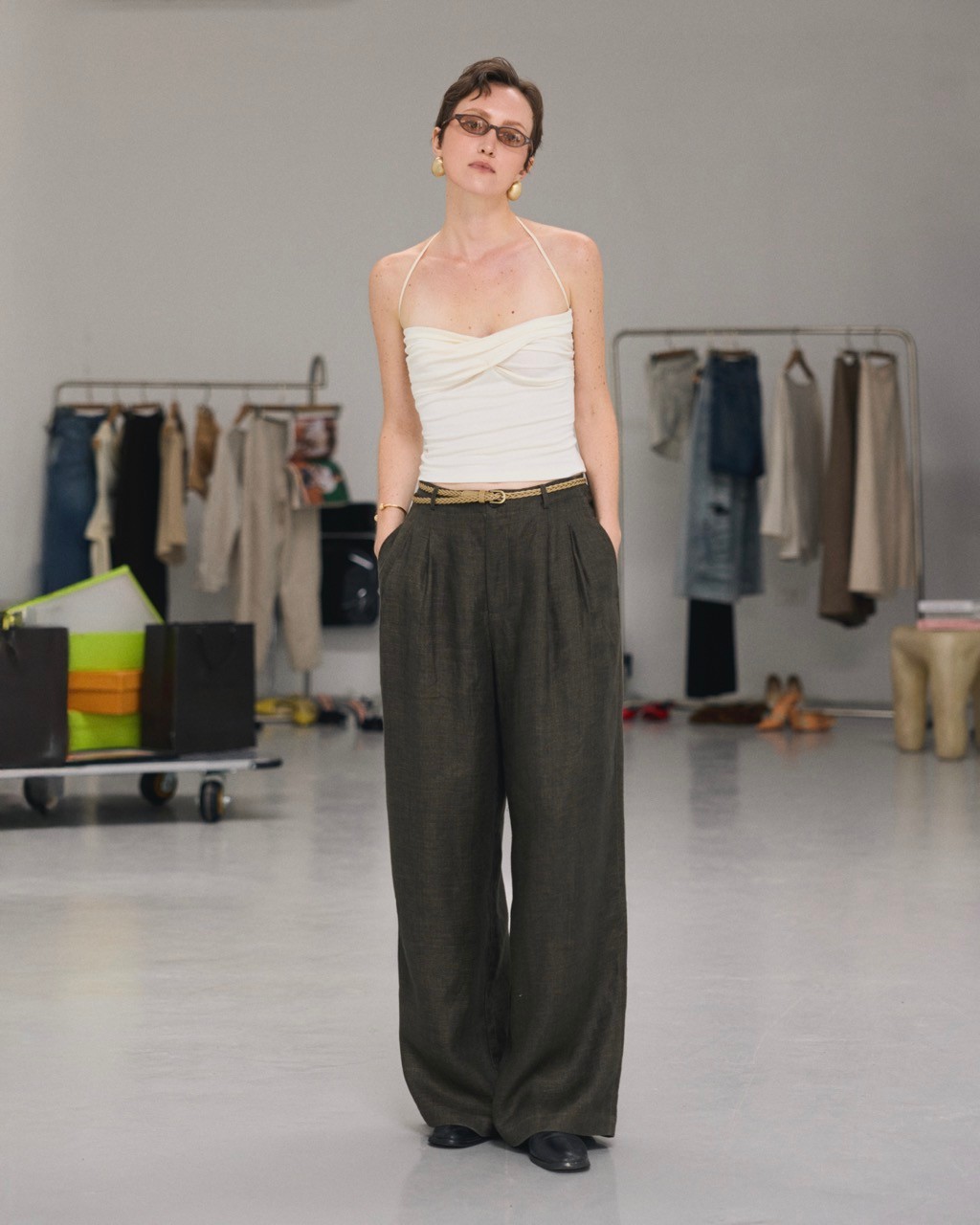 Rintage Linen Trousers (Belt)