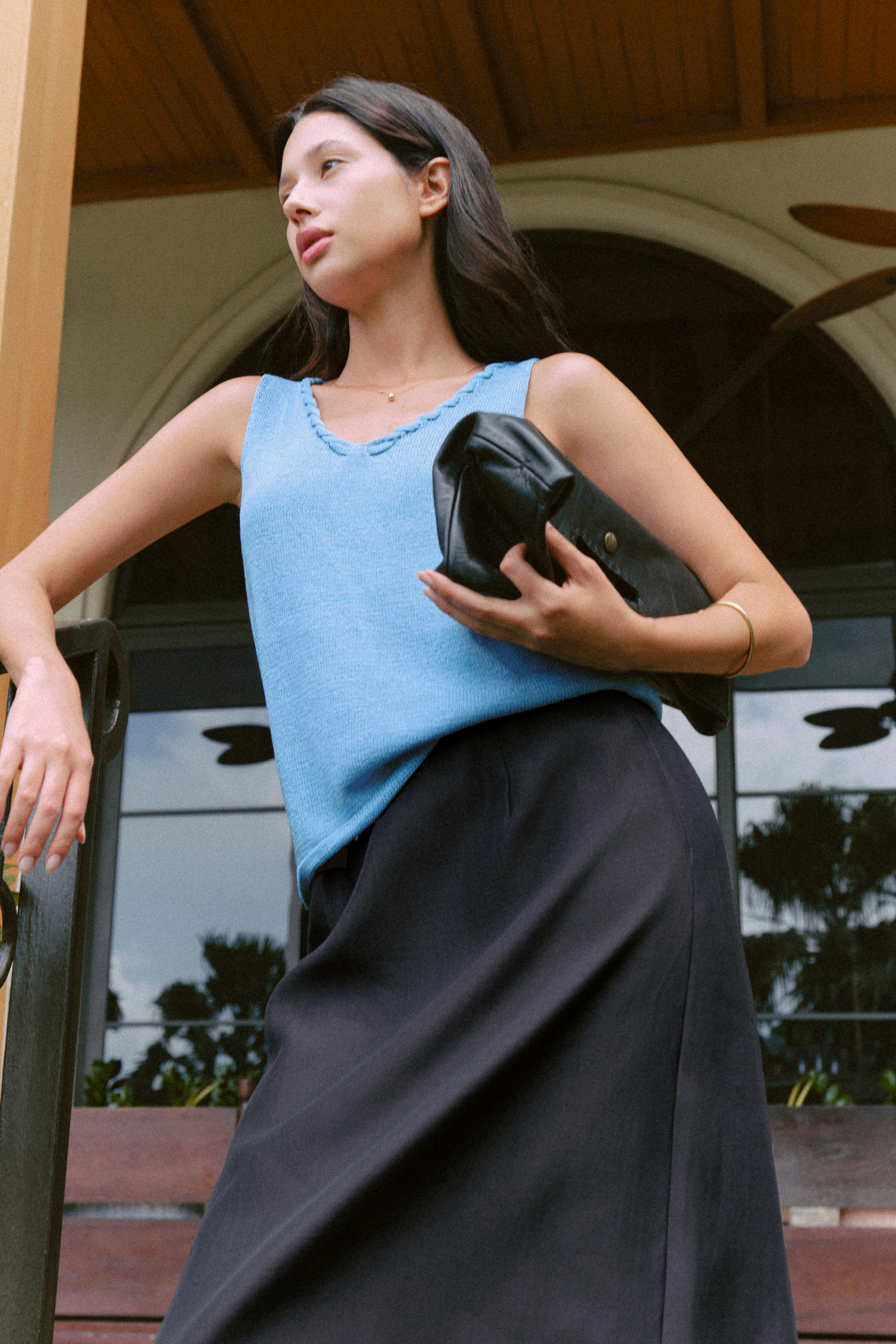 Alba Layered Skirt (62045990_Chân váy nữ dáng chữ A ngang gối có lớp lót, từ vải dệt thoi)
