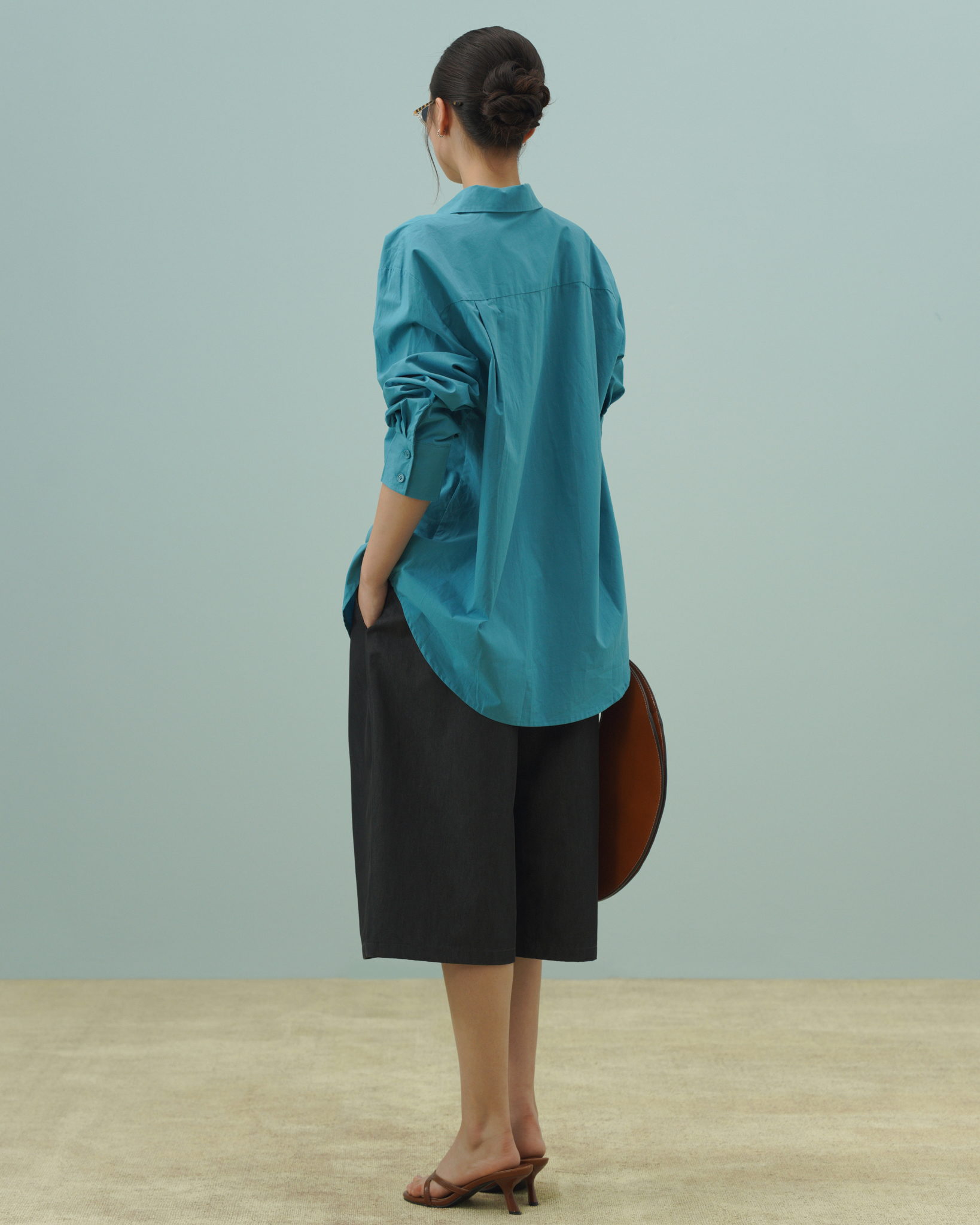 Arden Relaxed Shirt (62063090_Áo sơ mi nữ dài tay dáng rộng basic, từ vải dệt thoi)