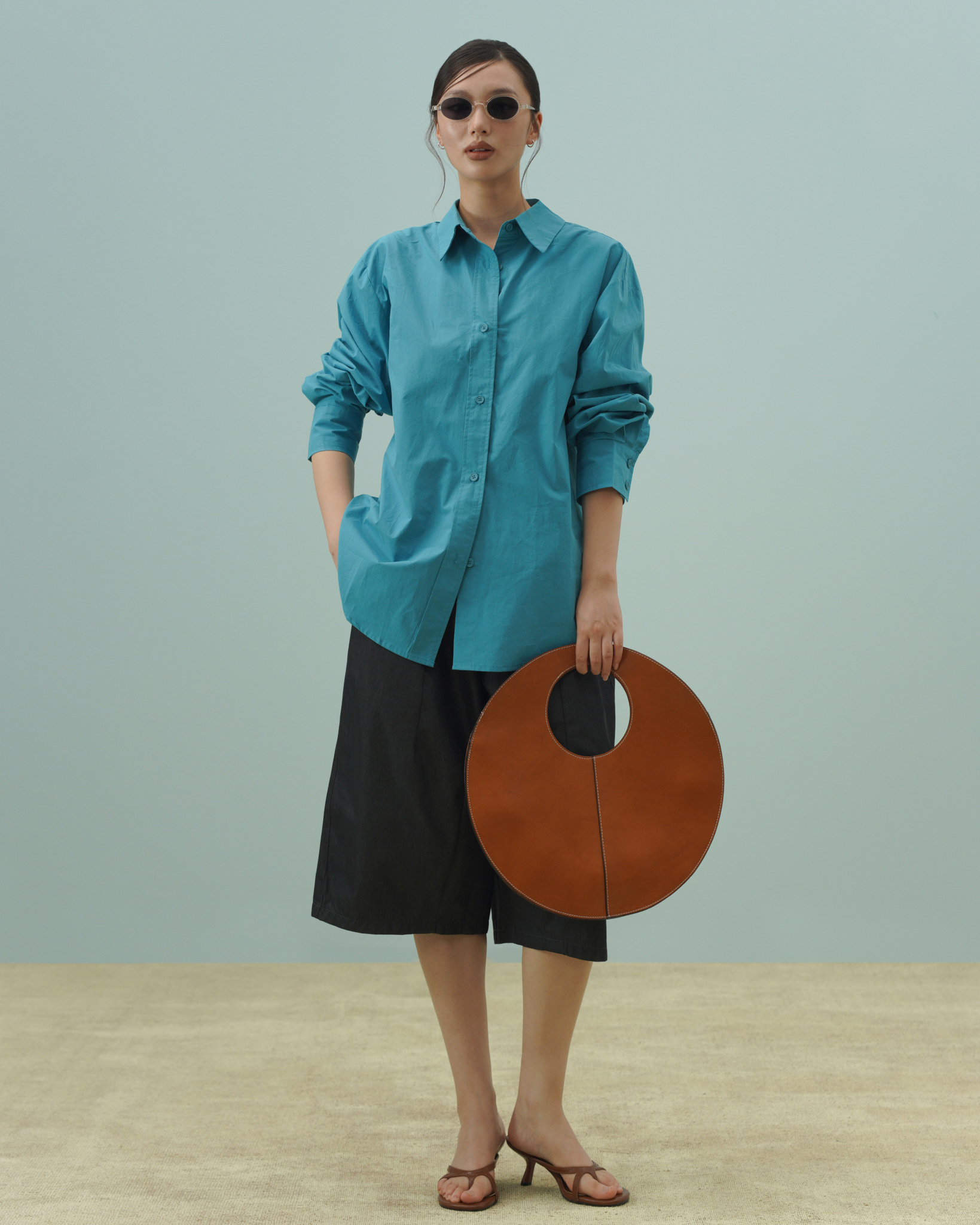 Arden Relaxed Shirt (62063090_Áo sơ mi nữ dài tay dáng rộng basic, từ vải dệt thoi)