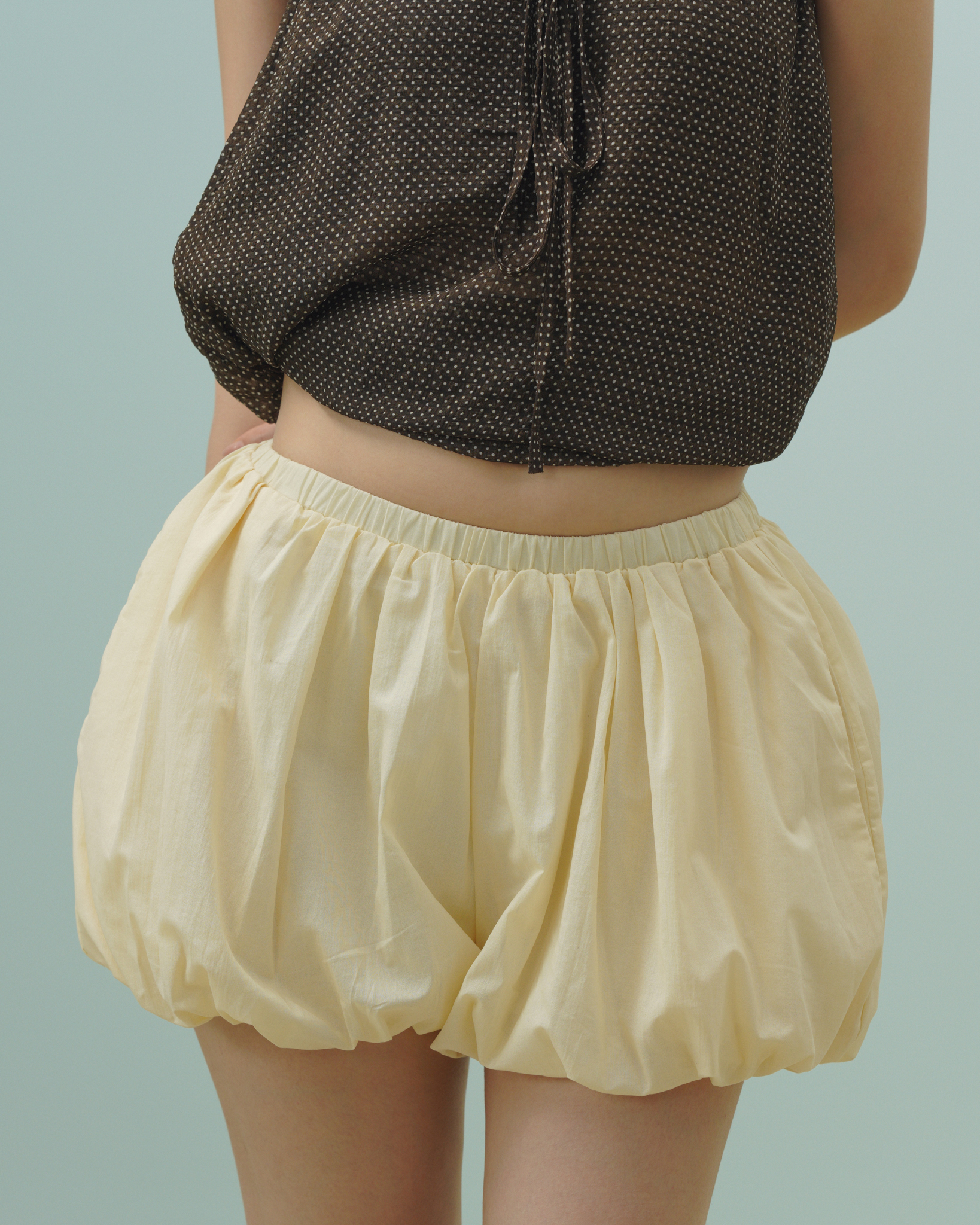 Bowfie Puff Shorts (62046200_Quần soóc nữ kiểu dáng bồng, từ vải dệt thoi)