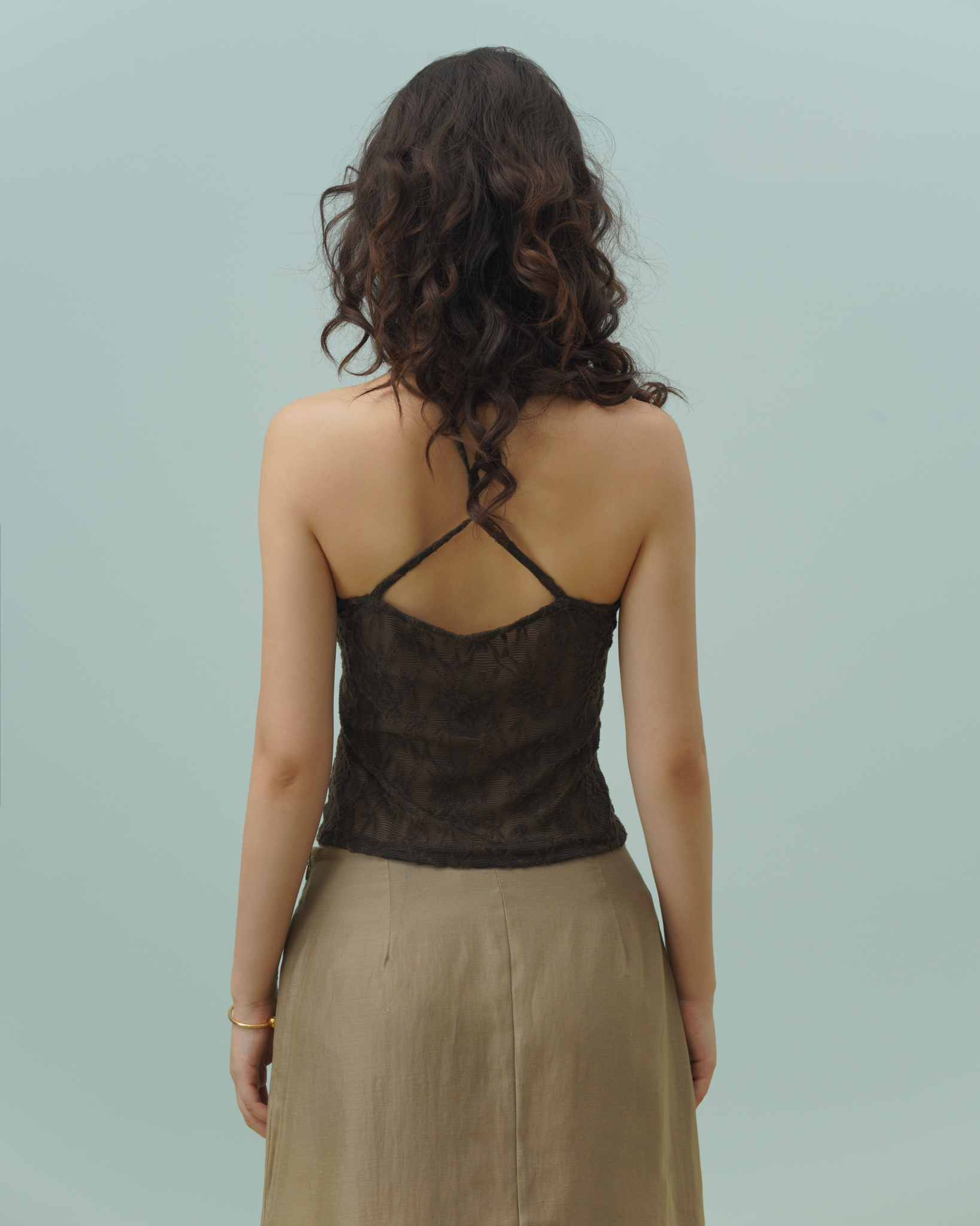 Elodie Lace Camisole (62046200_Áo nữ cổ yếm bằng vải ren dệt kim)