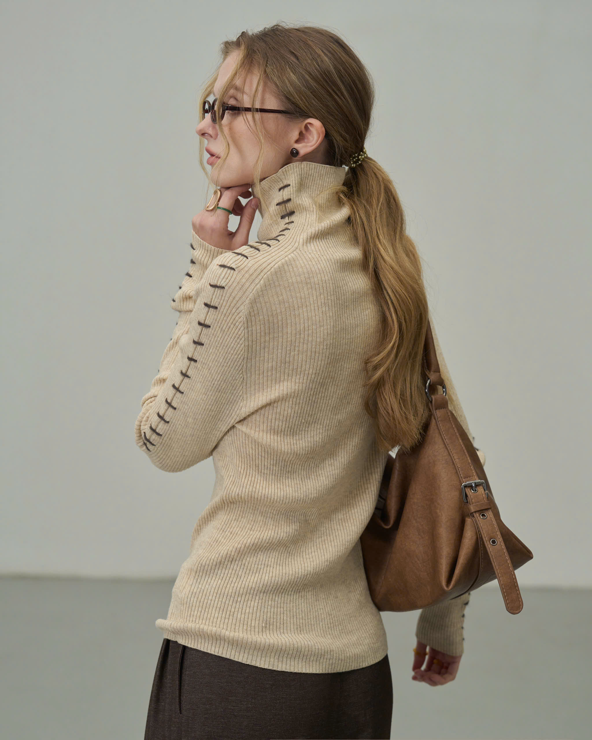 Stitchline Knit Top