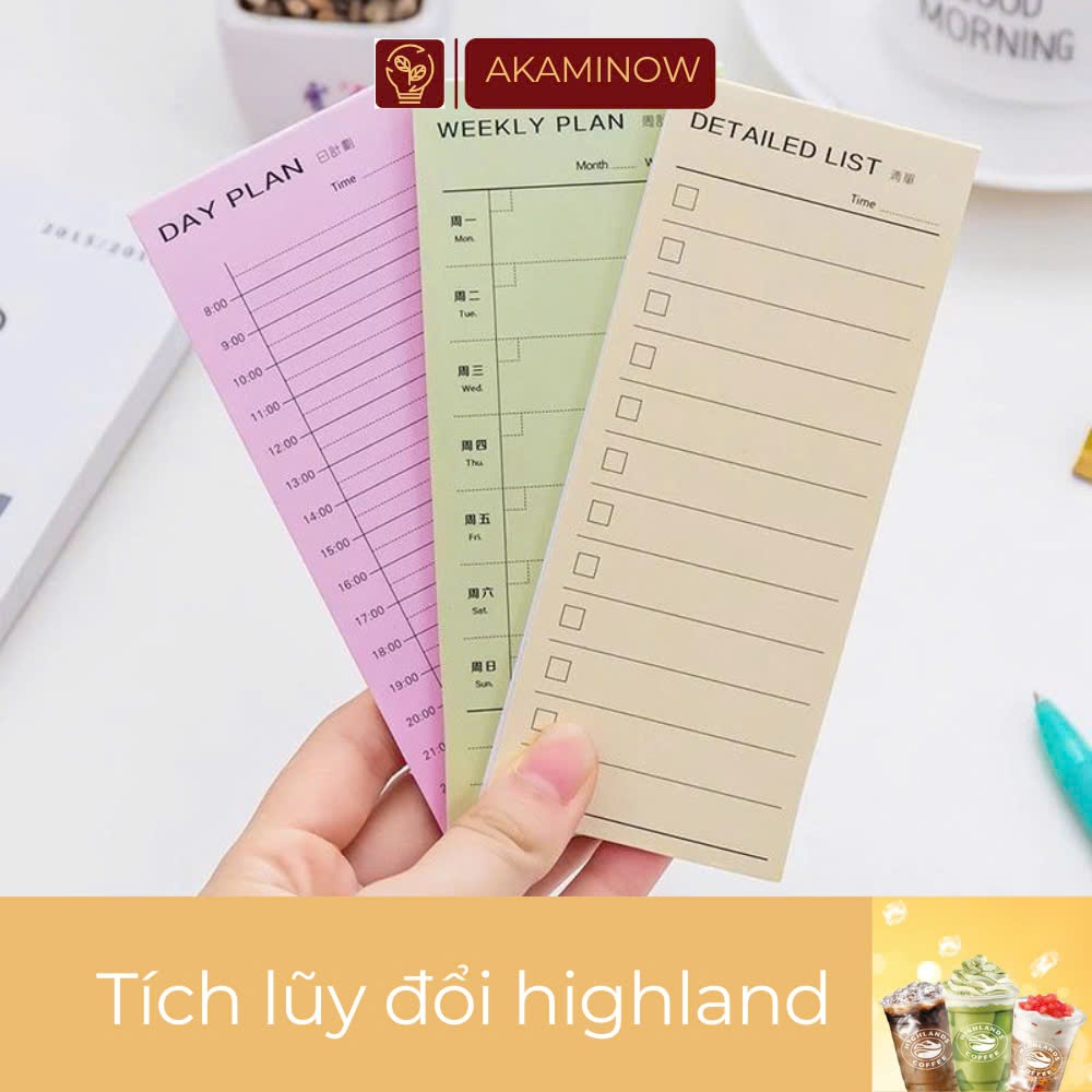 Giấy note lên kế hoạch