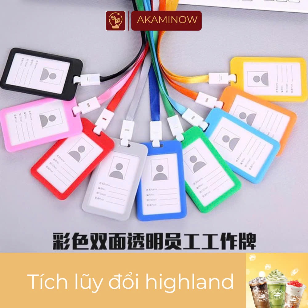 Thẻ đeo sinh viên, bao thẻ, dây đeo nhiều màu sắc