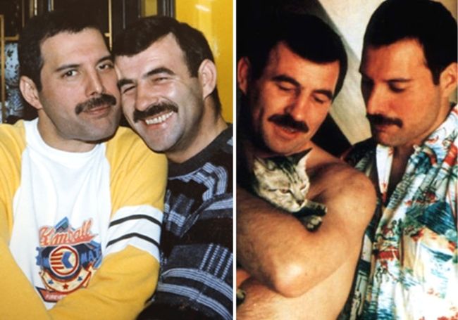 Freddie Mercury và bạn trai Jim Hutton - người cũng nhiễm AIDS