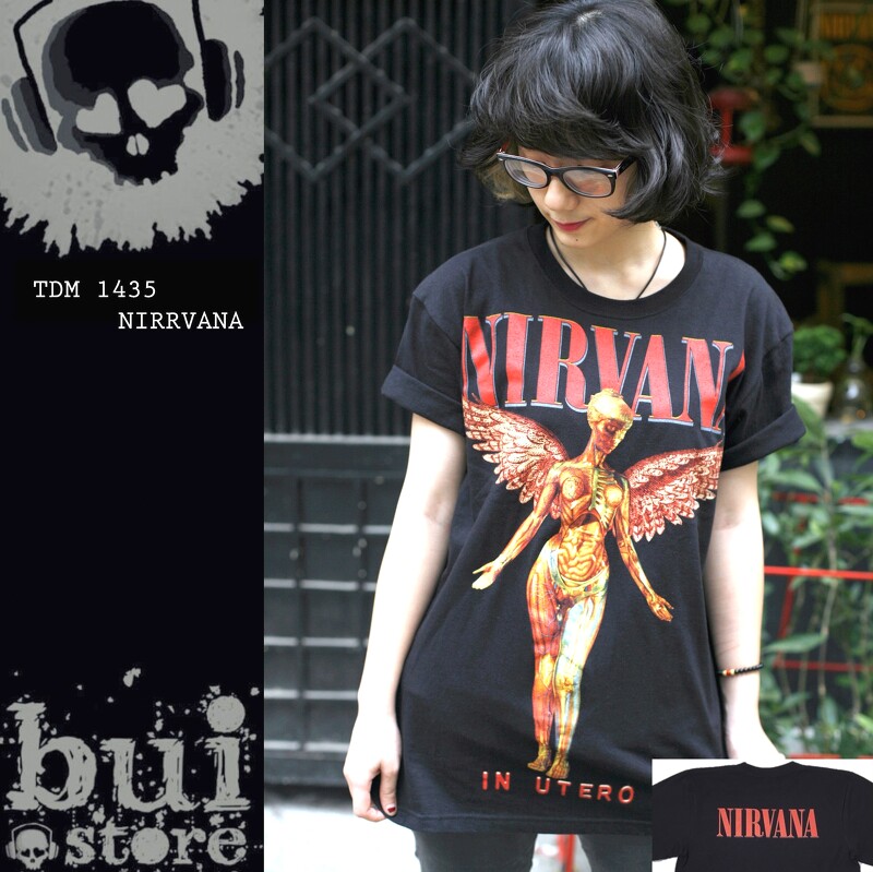 Áo Rock: áo phông Nirvana TDM 1435 - Đen - XL