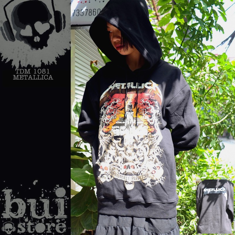 Áo Rock: áo Hoodie chui nỉ dày Metallica TDM 1081