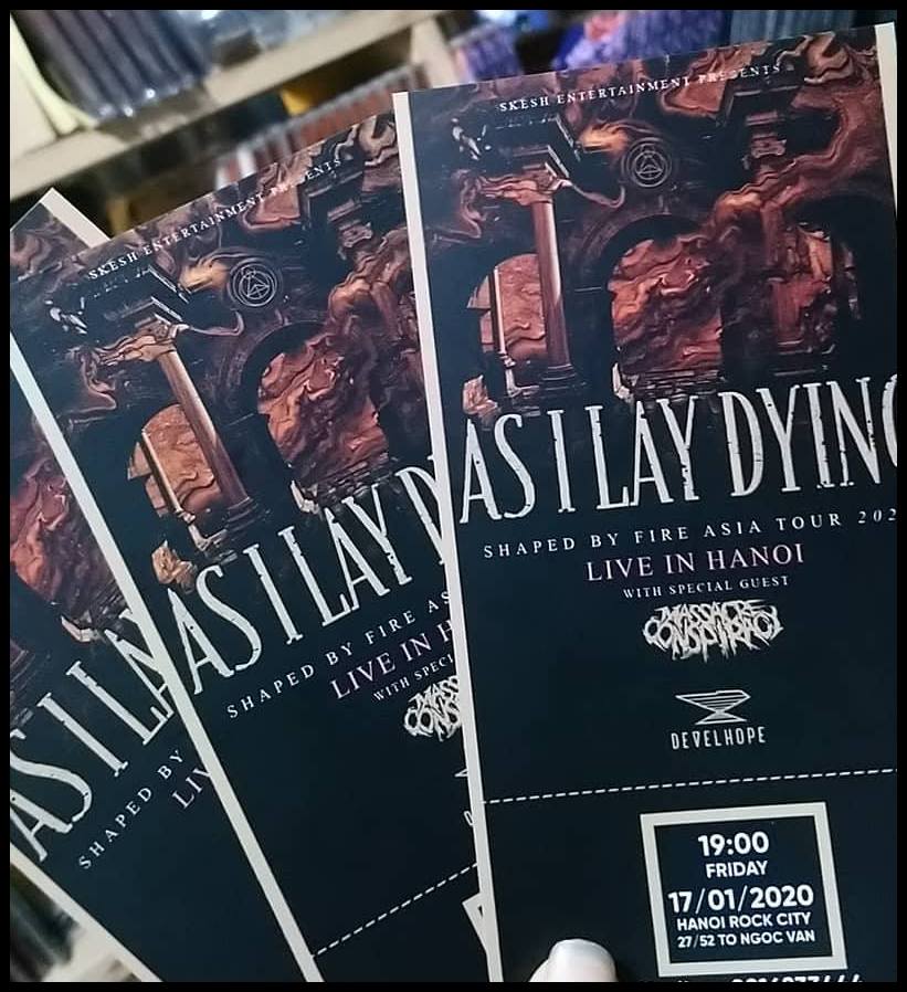 Vé show As I Lay Dying live in HaNoi 17/01/2020