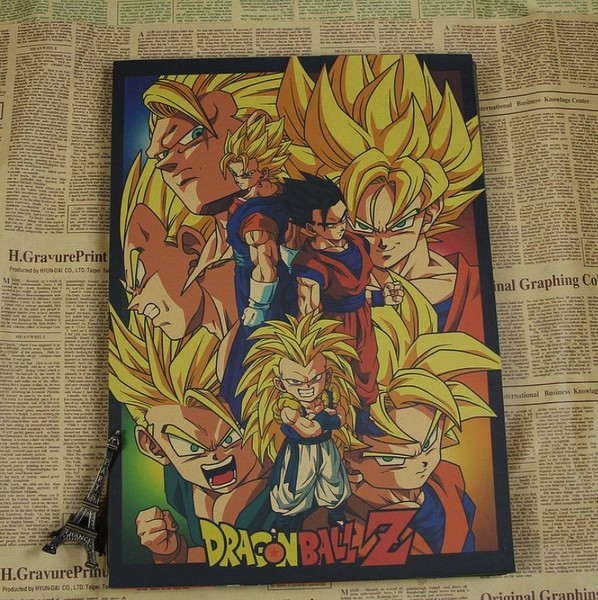 Poster giấy kraft Dragon ball 01