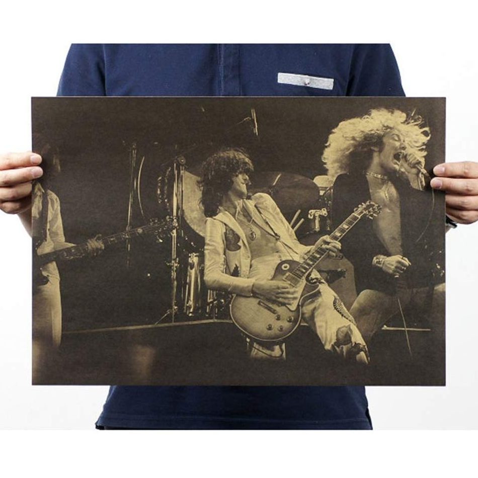 Poster giấy kraft Led Zeppelin 01