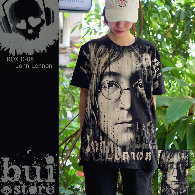 Áo Rock: áo phông John Lennon ROX D-08 in tràn