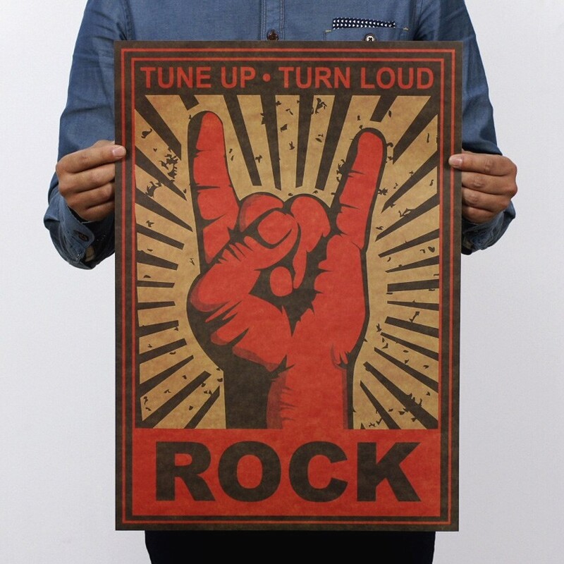 Poster giấy kraft ROCK